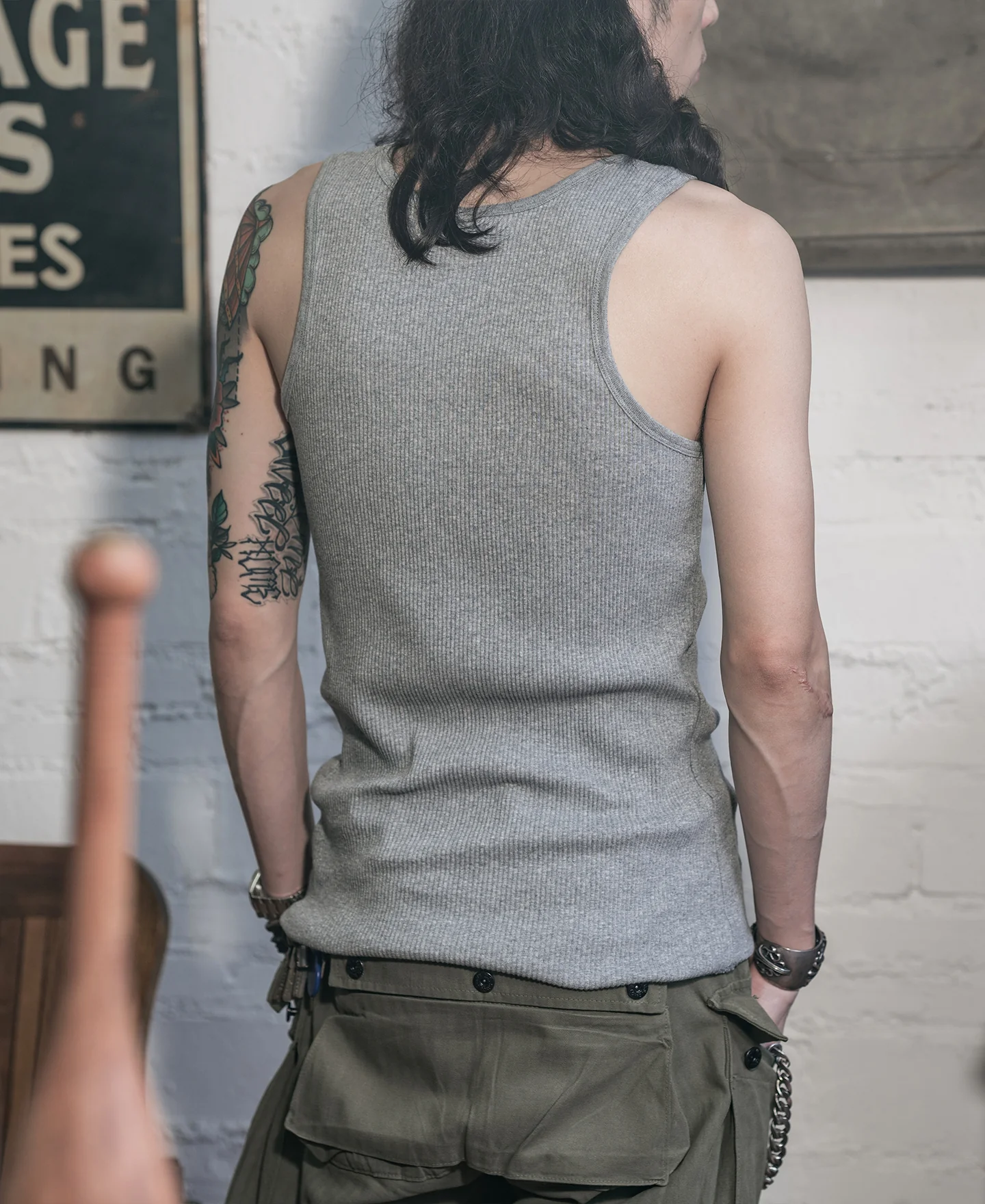 10.5 oz Cotton Tank Top - Gray - Image 4