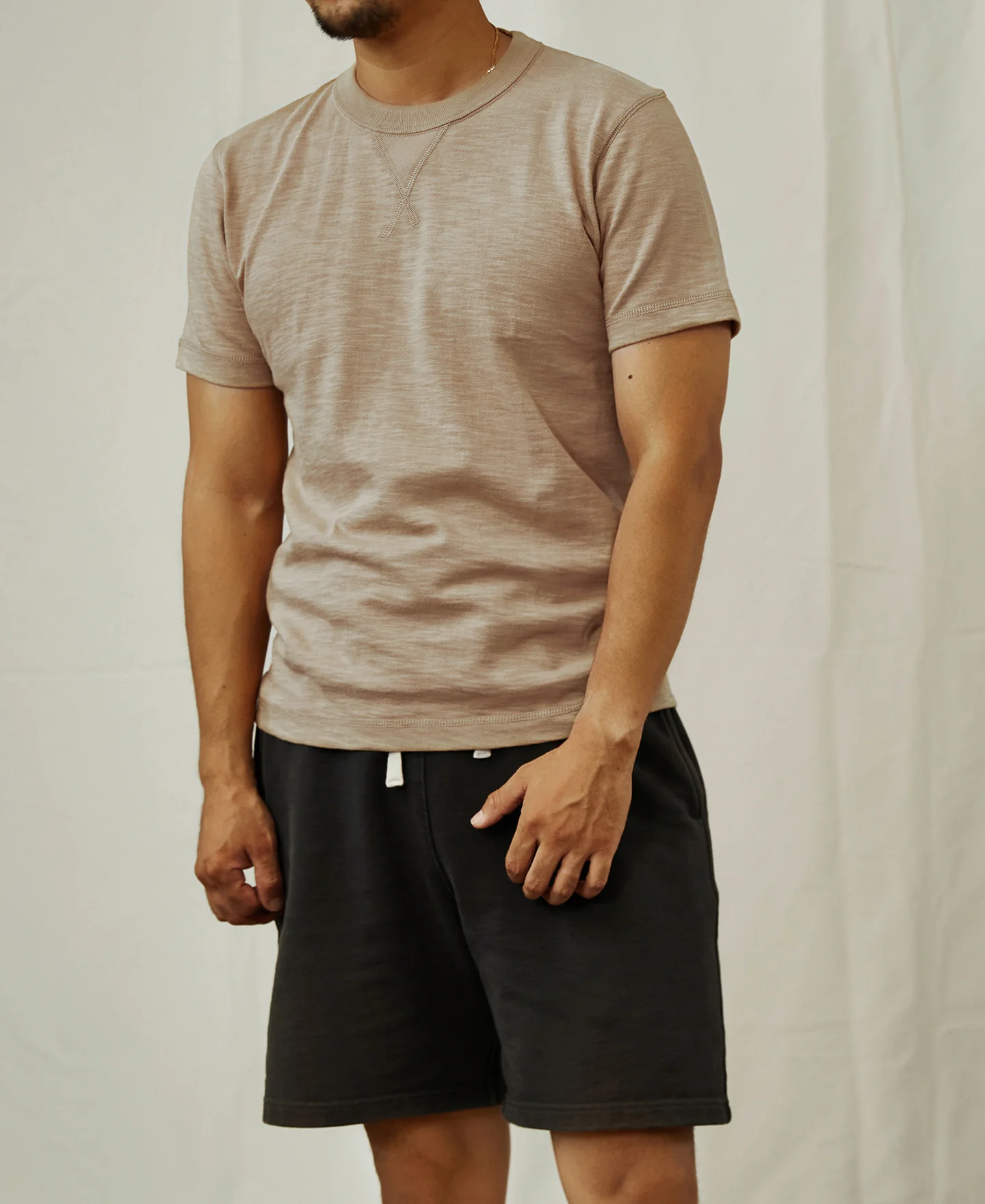 10.5 oz Cotton Tubular Gusset T-Shirt - Sand - Image 5
