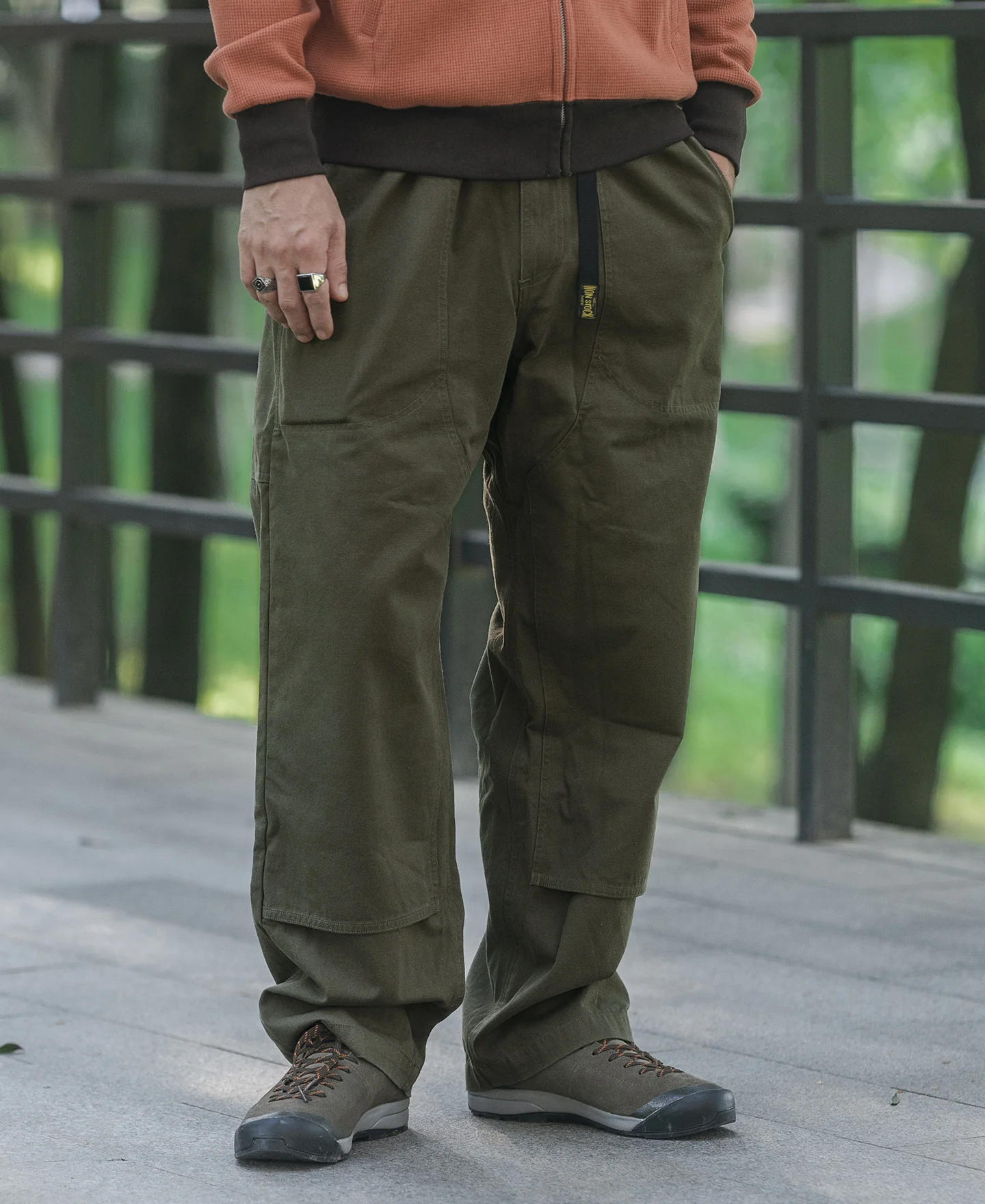 10 oz Cotton Canvas Climbing Pants - Olive - Image 3