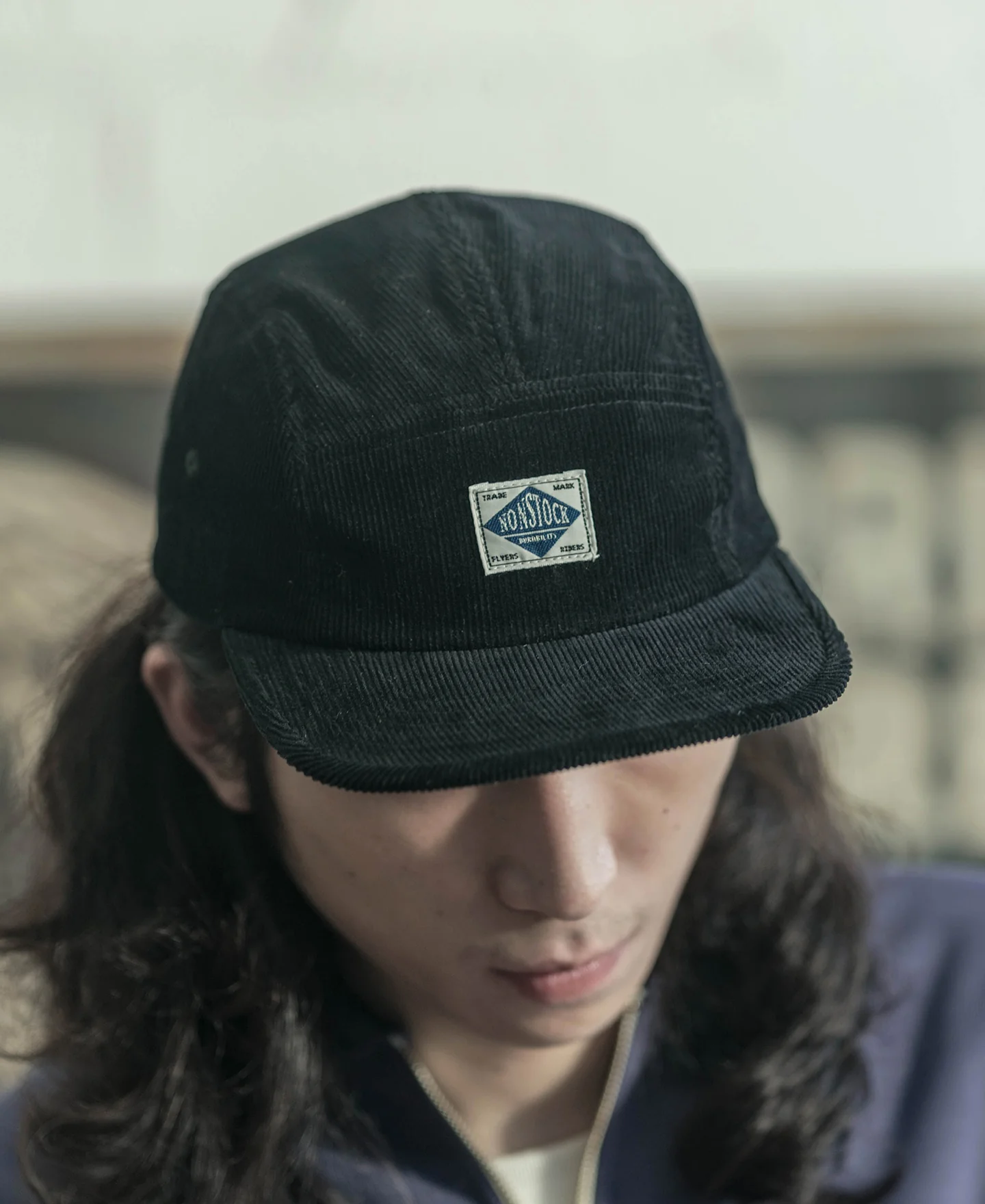 12.5 oz Corduroy 5 Panel Cap - Black - Image 4
