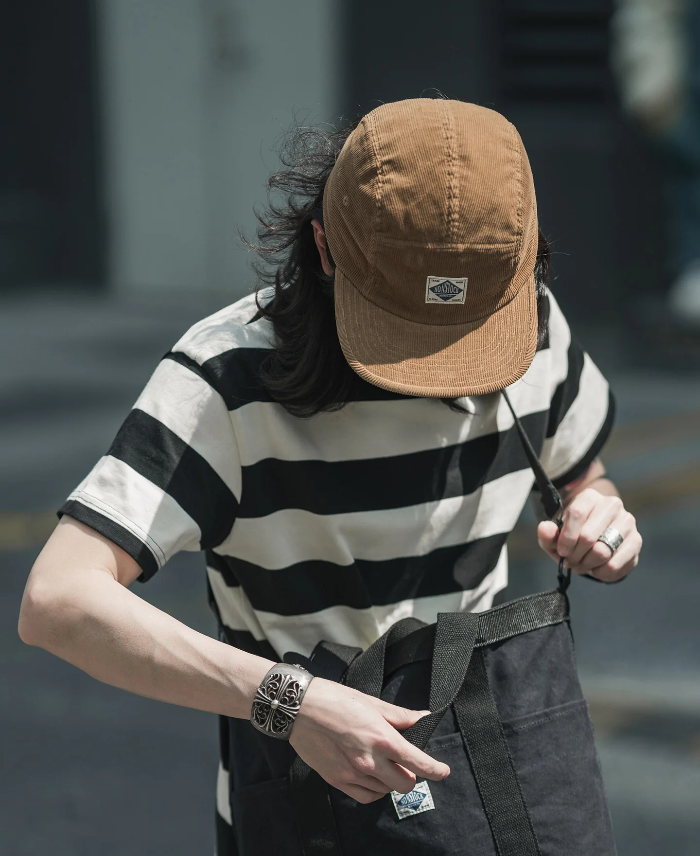 12.5 oz Corduroy 5 Panel Cap - Khaki - Image 4