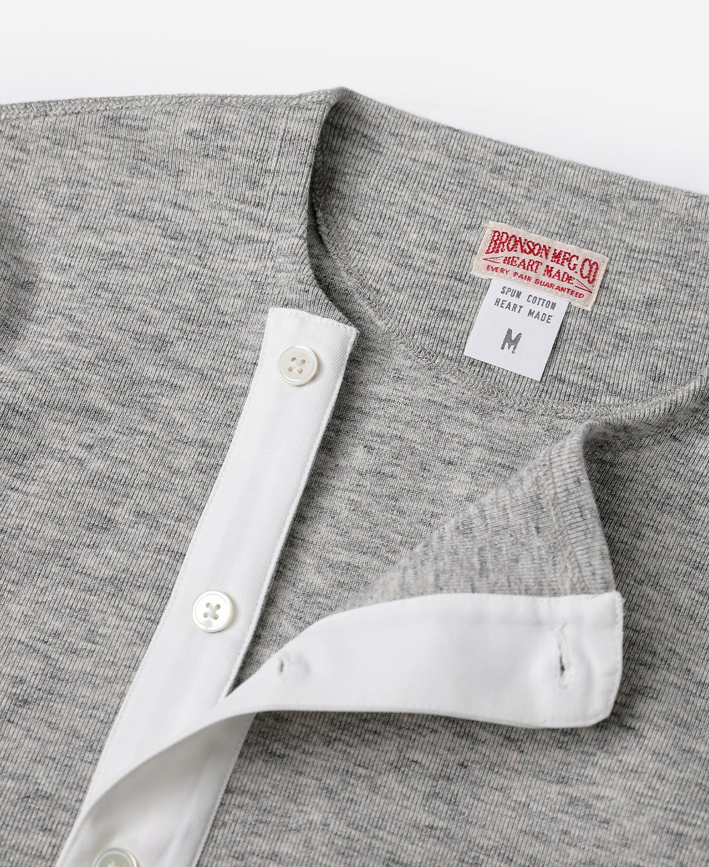 14 oz Side Closing Henley Shirt - Gray - Image 8