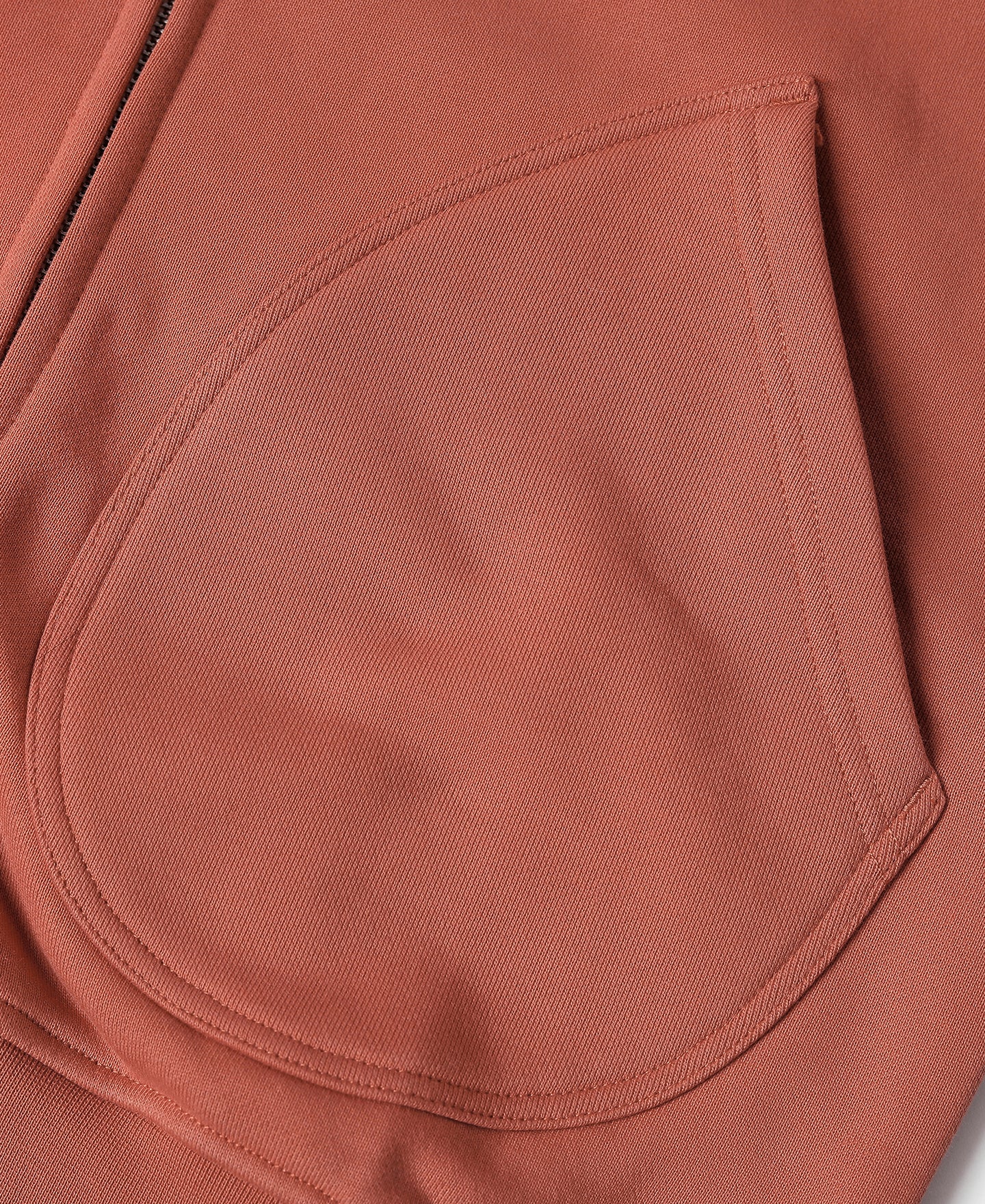 17.5 oz Terry Cloth Full-Zip Hoodie - Brick Red - Image 9