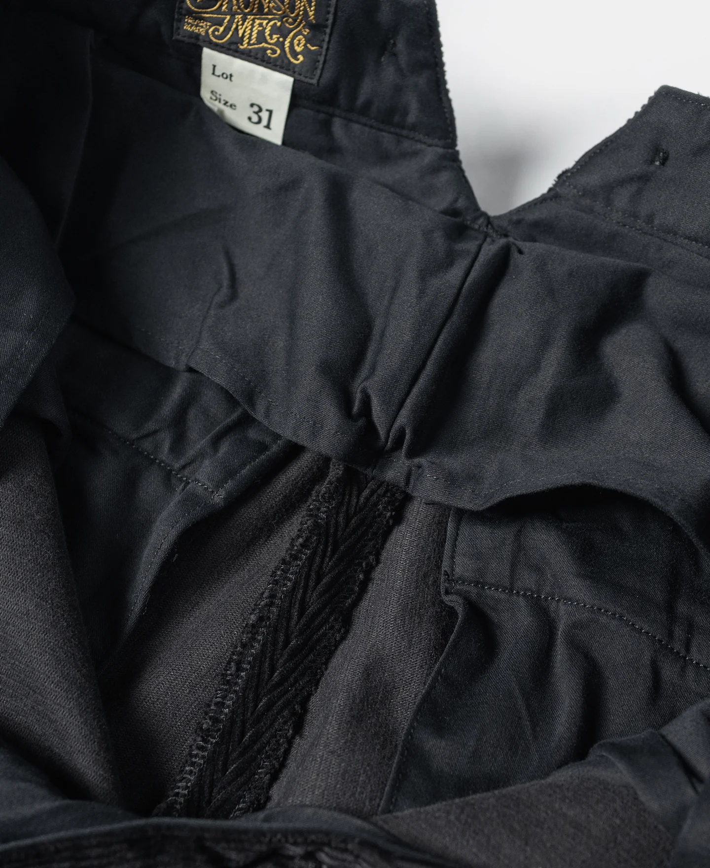 1920s Heavy-Duty Corduroy Work Pants - Black - Image 13