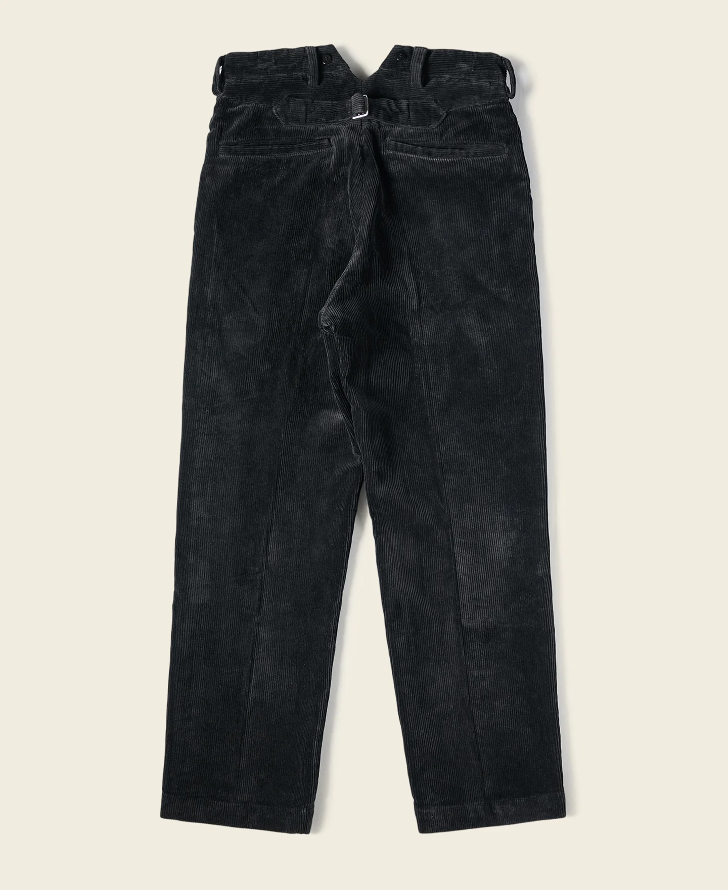 1920s Heavy-Duty Corduroy Work Pants - Black - Image 2