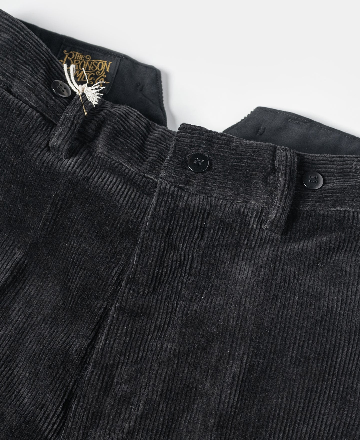 1920s Heavy-Duty Corduroy Work Pants - Black - Image 8