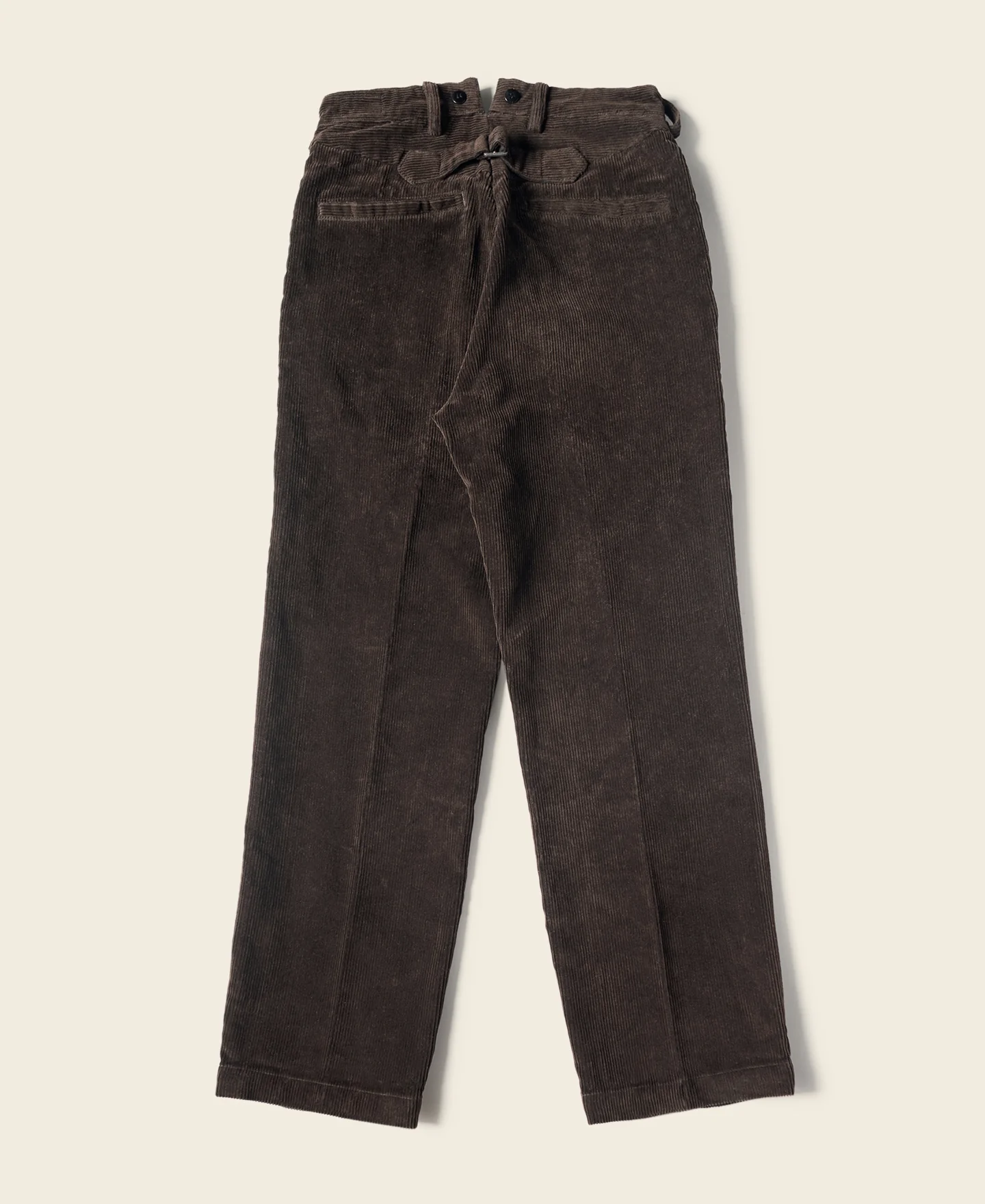 1920s Heavy-Duty Corduroy Work Pants - Brown - Image 2