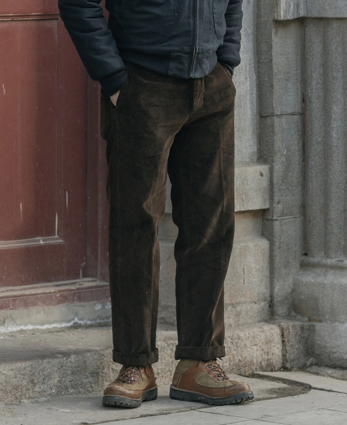 1920s Heavy-Duty Corduroy Work Pants - Brown - Image 4