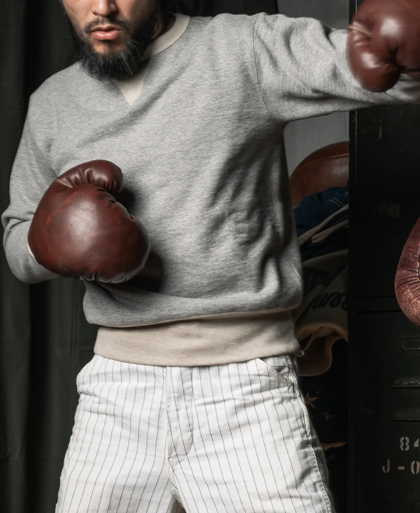 1930 Boxing Fleece Sweatshirt - Gray - Image 3