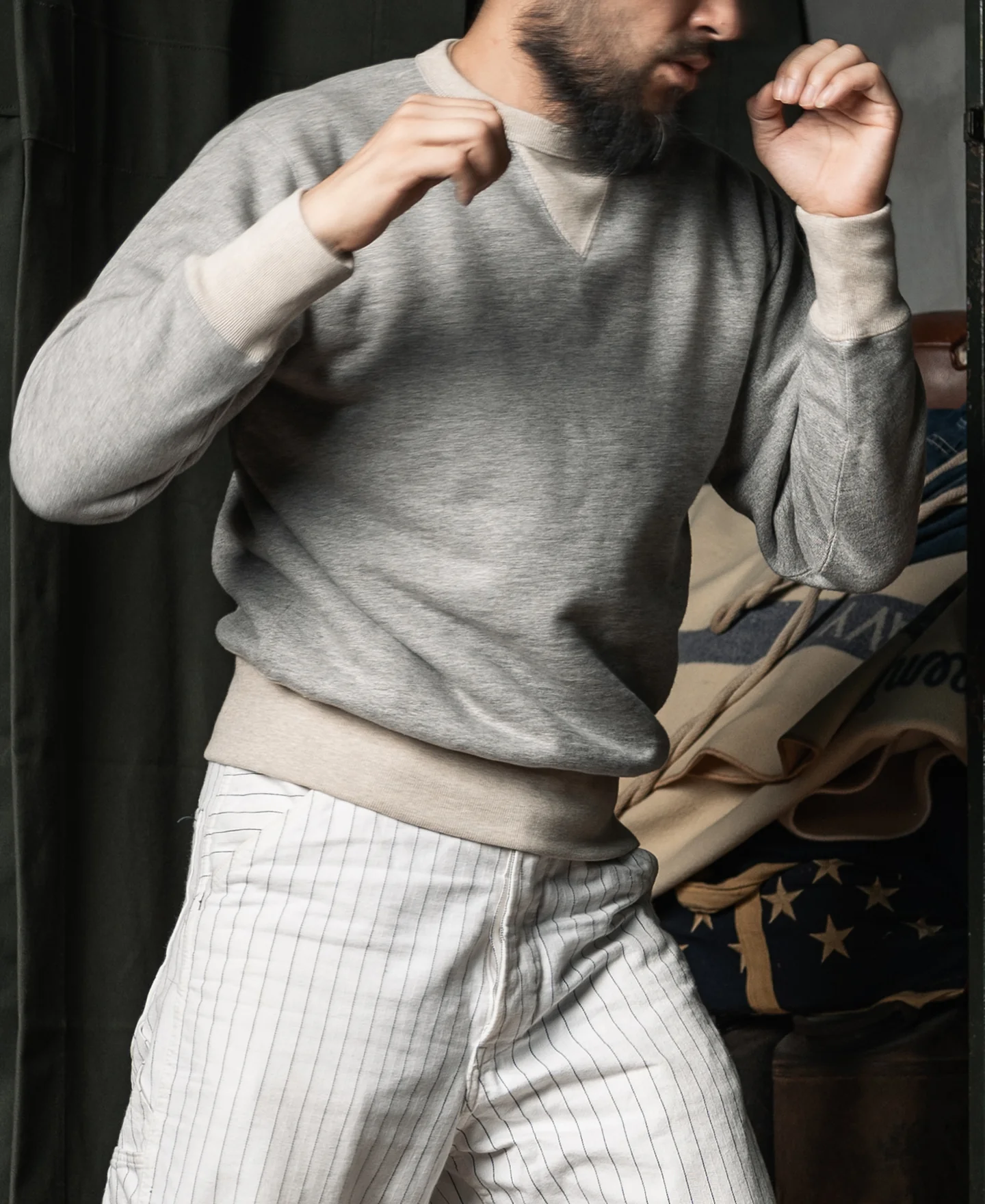 1930 Boxing Fleece Sweatshirt - Gray - Image 5