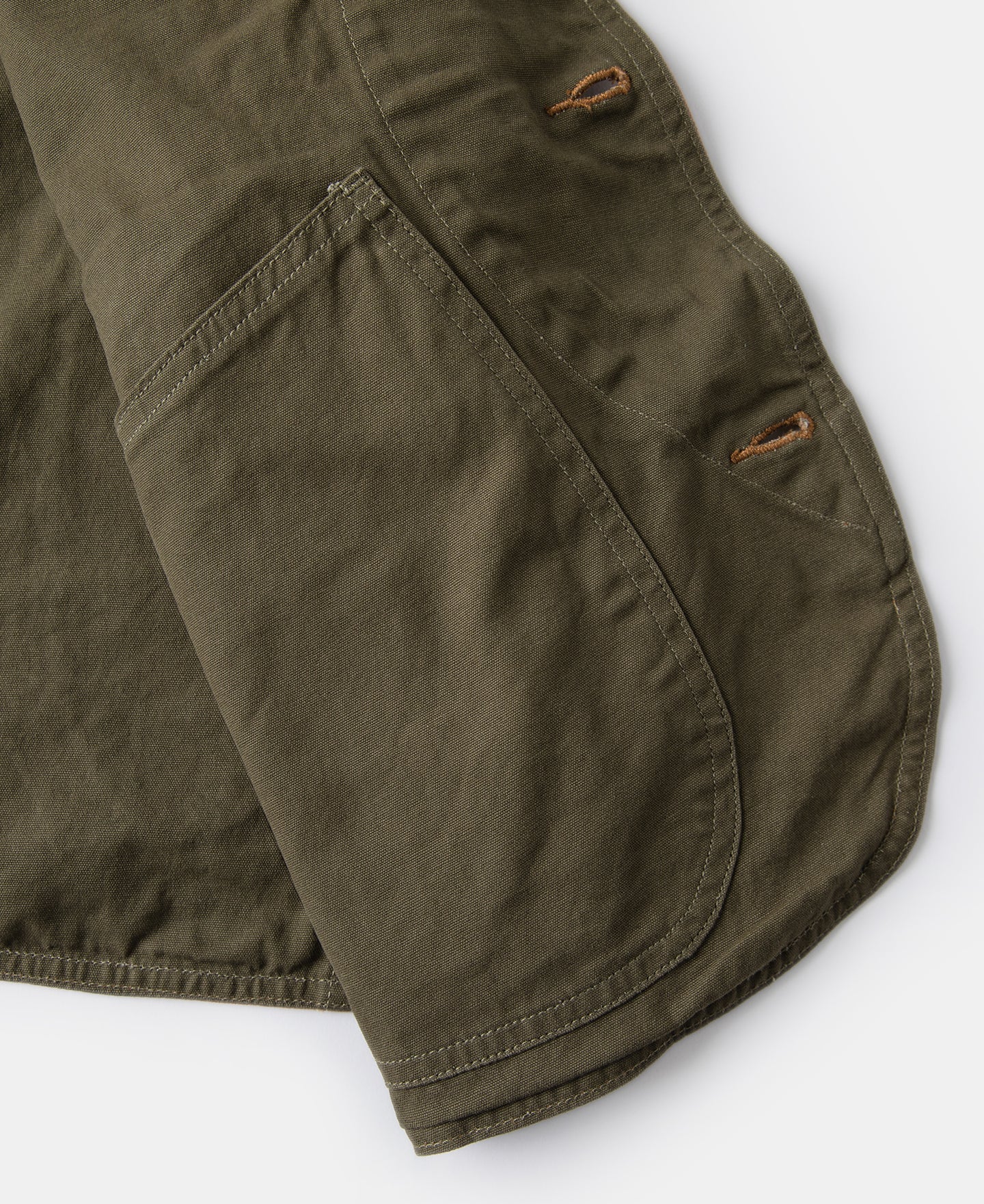 1930s Canvas Game Pockets Vest - Ginger - Image 15