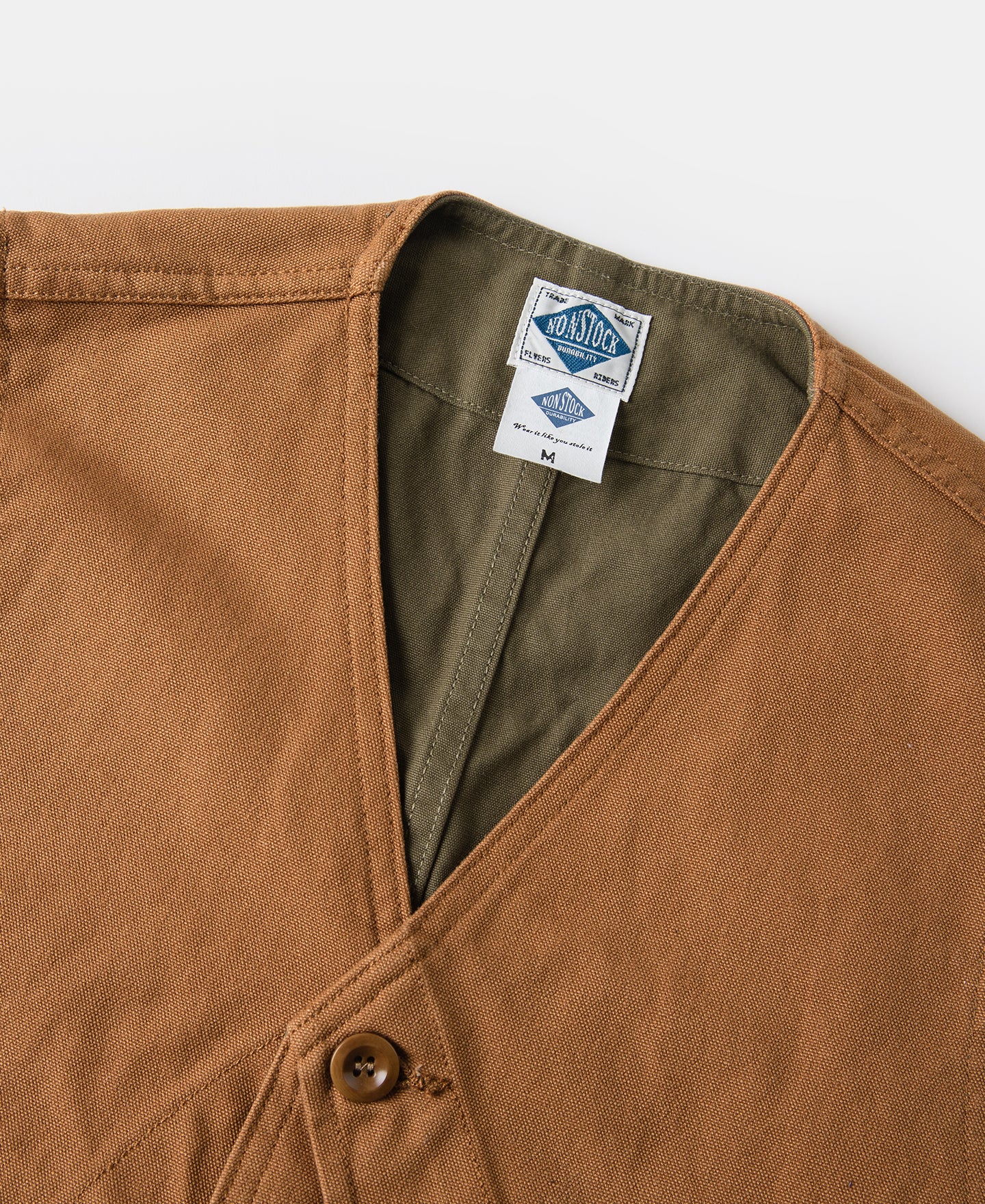 1930s Canvas Game Pockets Vest - Ginger - Image 8