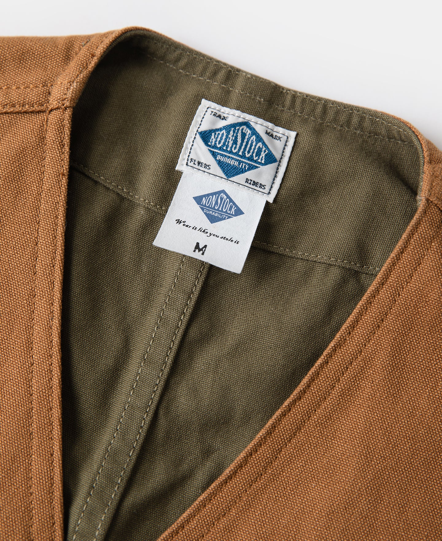 1930s Canvas Game Pockets Vest - Ginger - Image 9