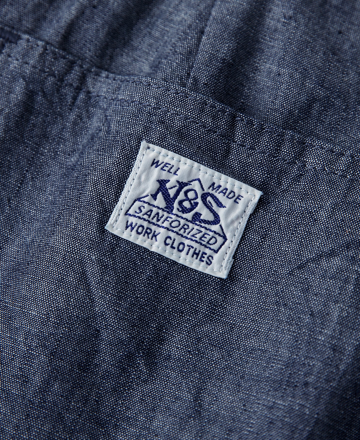 1930s Double-Pleated Chambray Pants - Image 14