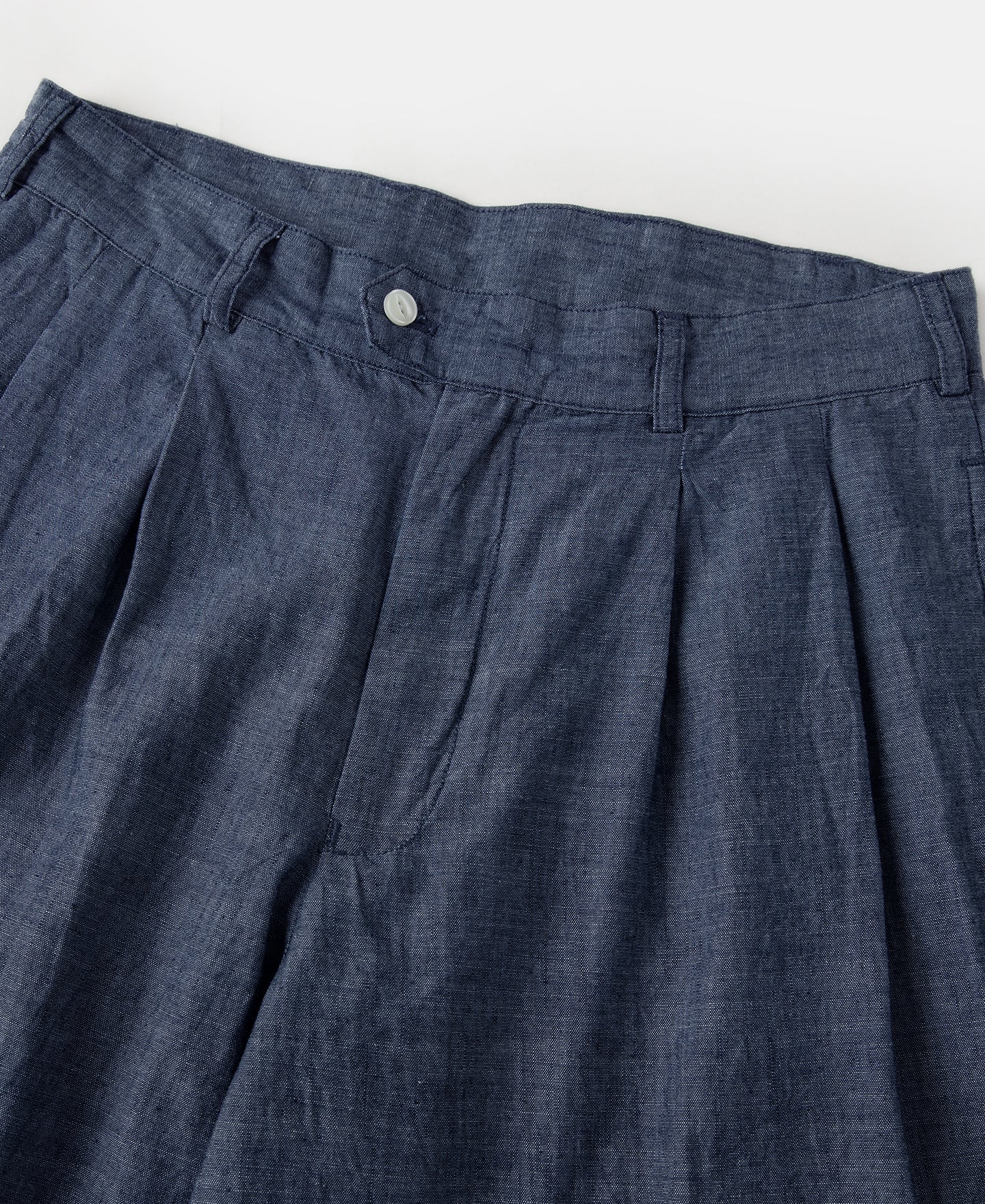 1930s Double-Pleated Chambray Pants - Image 6