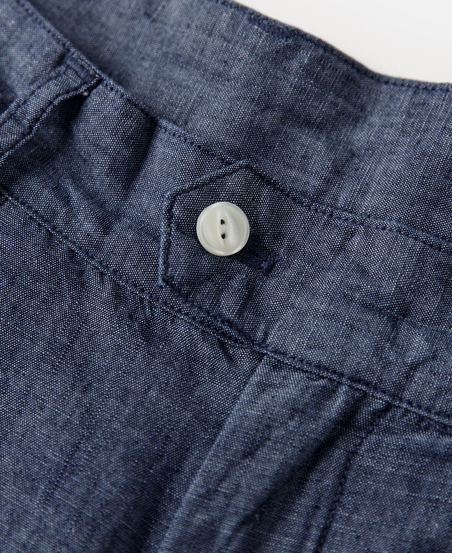 1930s Double-Pleated Chambray Pants - Image 7