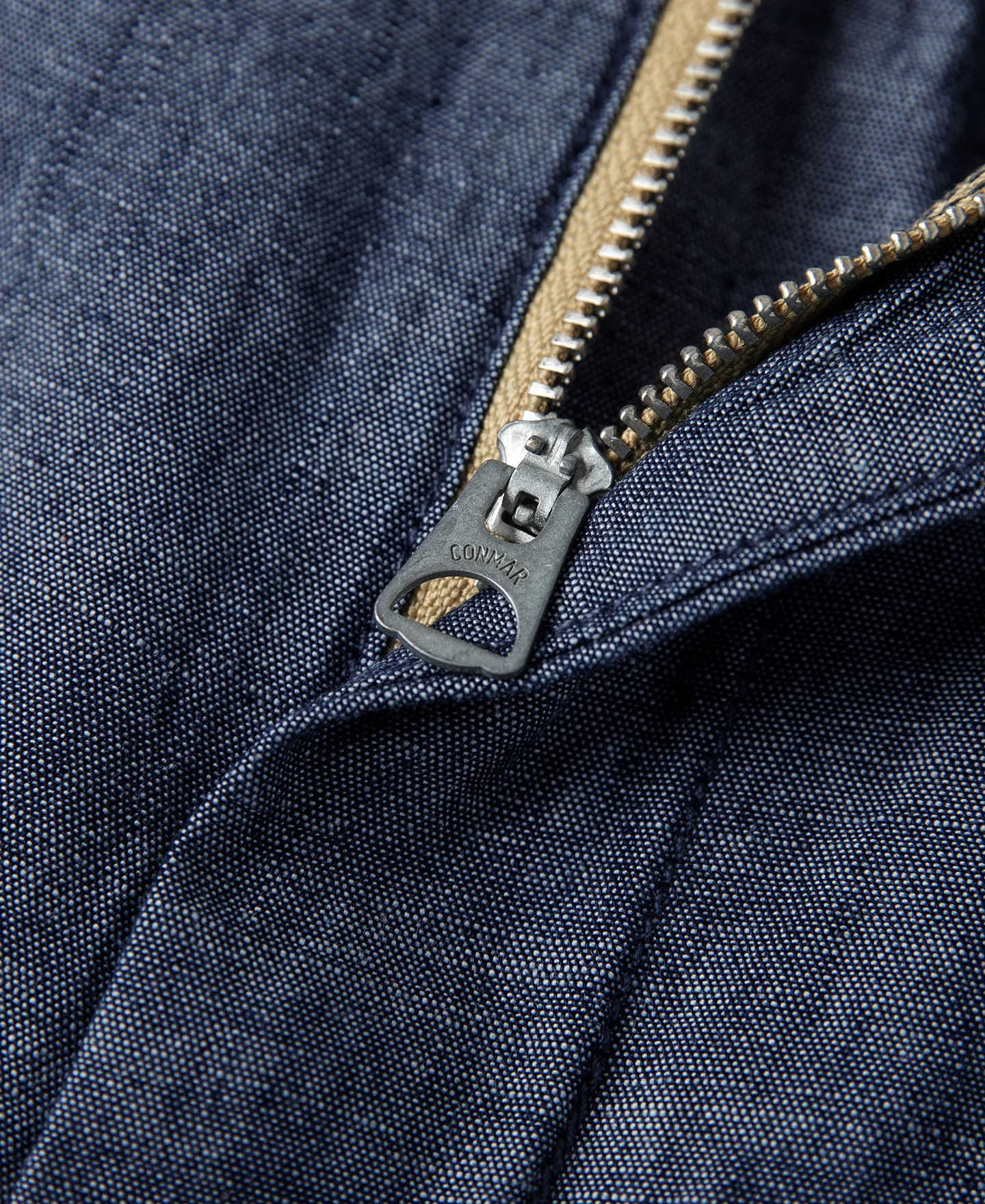 1930s Double-Pleated Chambray Pants - Image 9