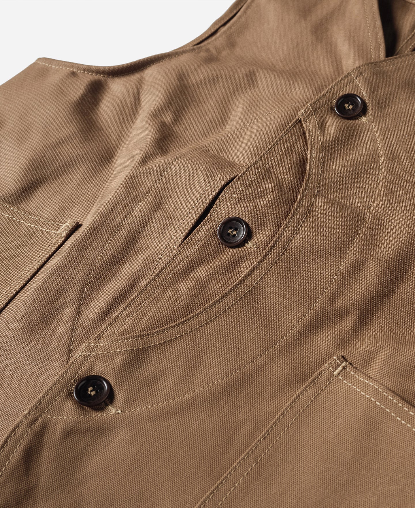 1930s Heavyweight Canvas Game Pocket Hunting Vest - Khaki - Image 10