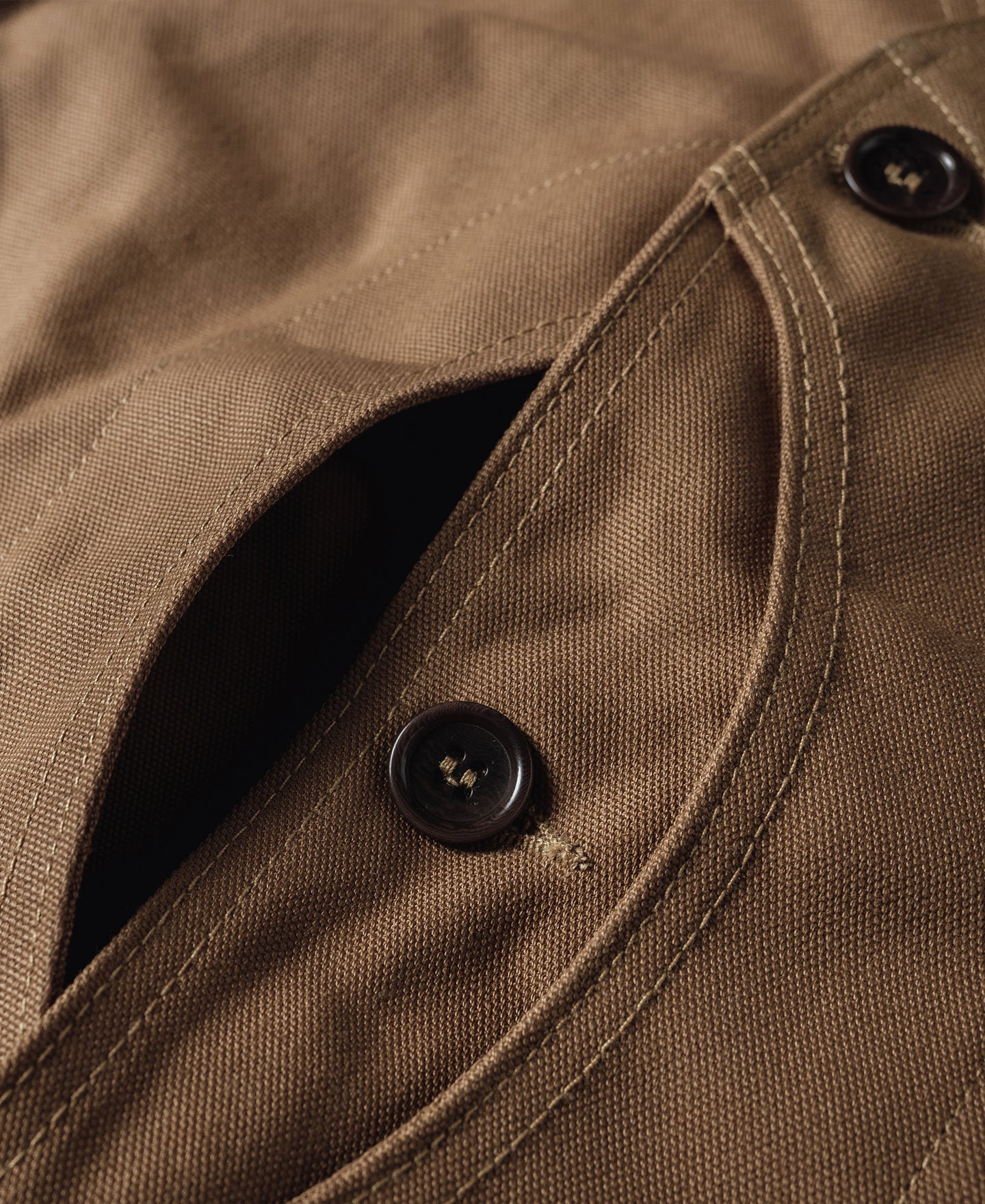 1930s Heavyweight Canvas Game Pocket Hunting Vest - Khaki - Image 11