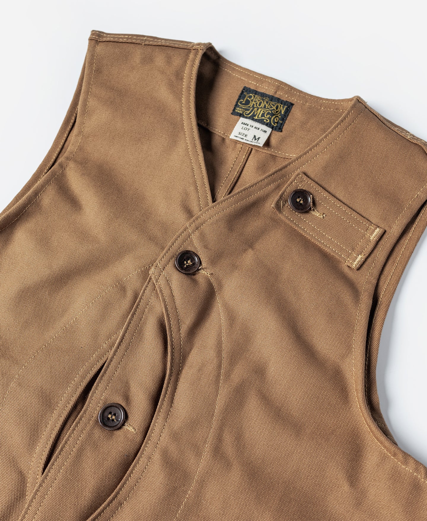 1930s Heavyweight Canvas Game Pocket Hunting Vest - Khaki - Image 7