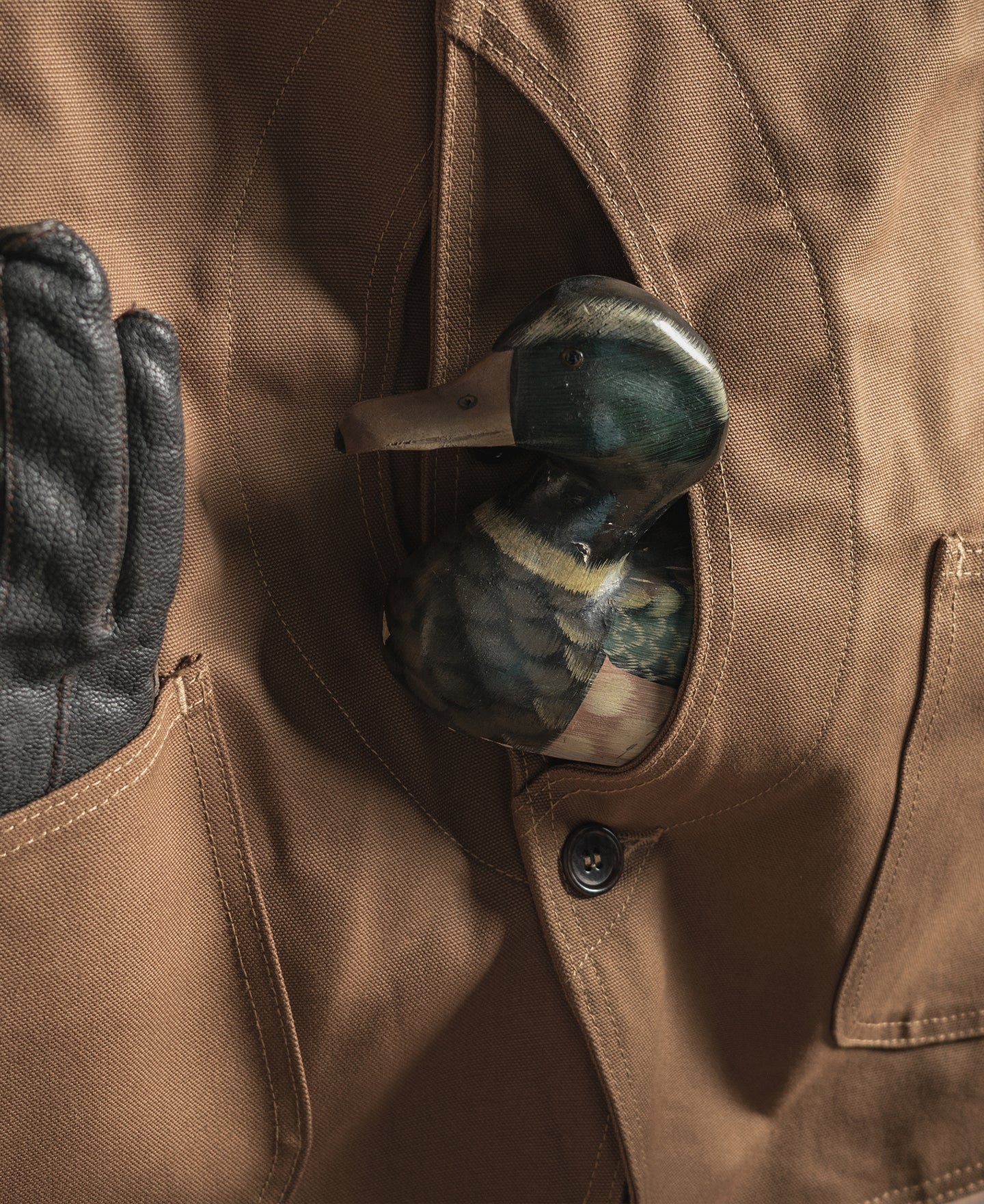 1930s Heavyweight Canvas Game Pocket Hunting Vest - Khaki - Image 8