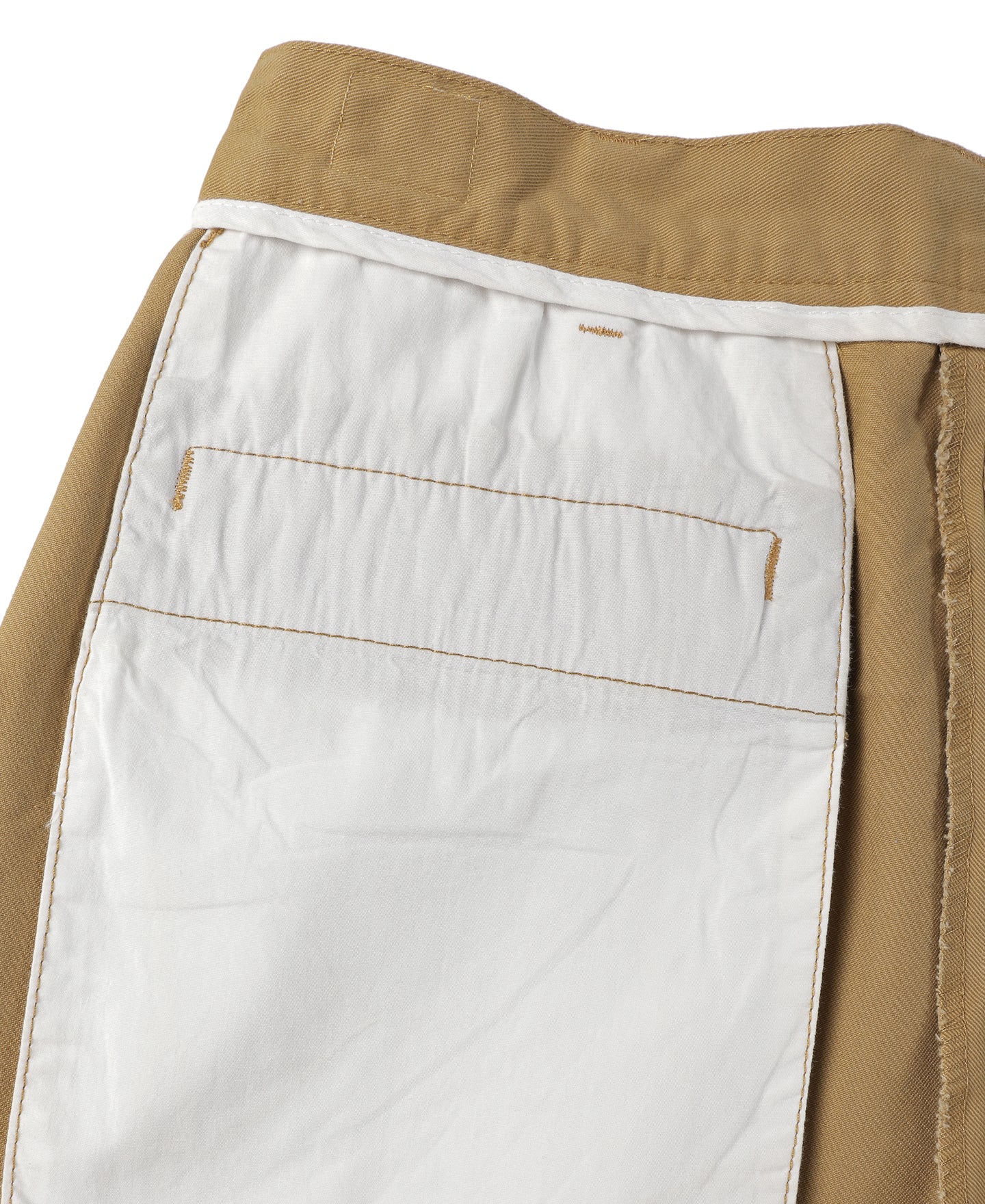 1930s IVY Style Double Pleated Chino Trousers - Yellow - Image 16