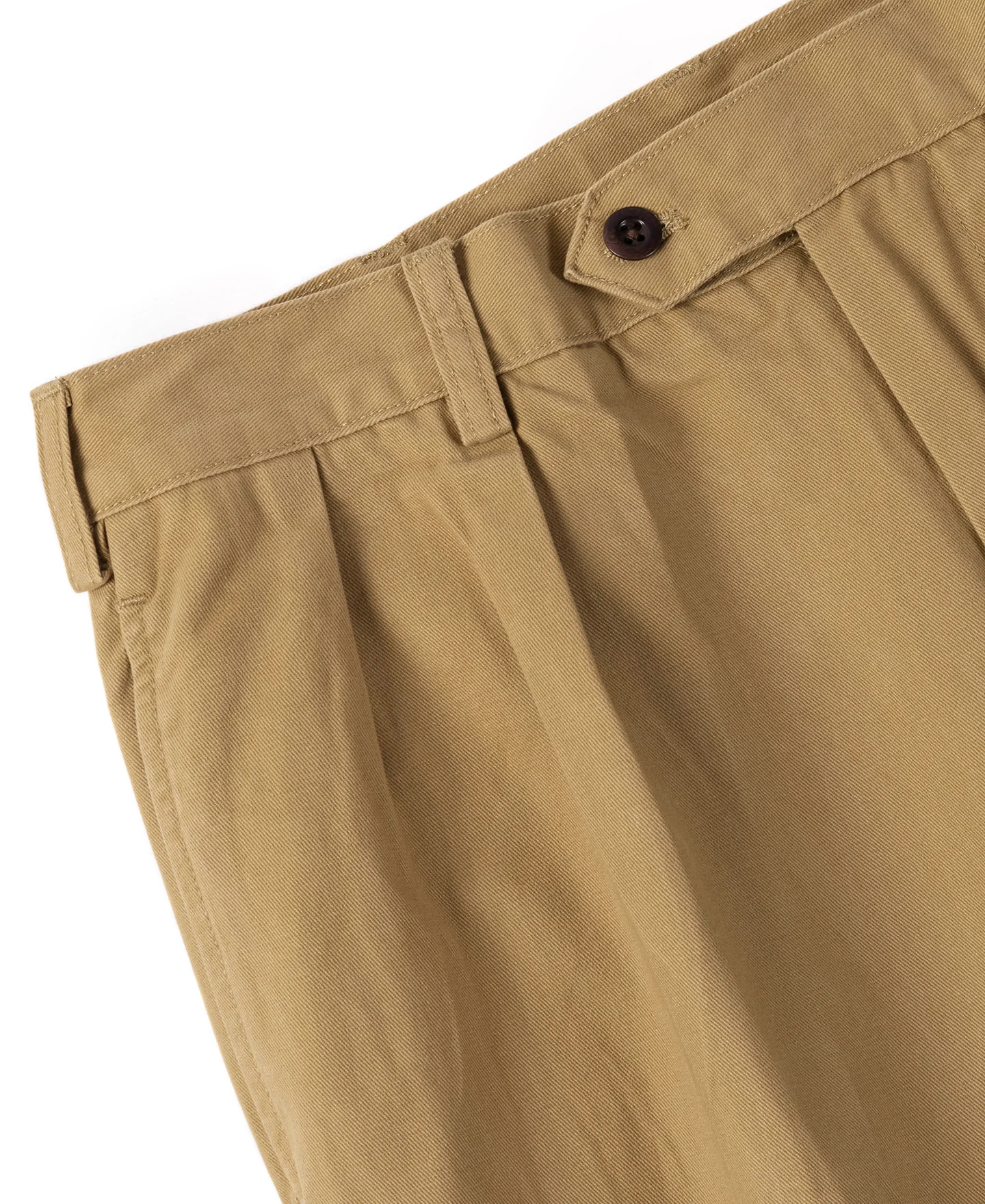 1930s IVY Style Double Pleated Chino Trousers - Yellow - Image 8