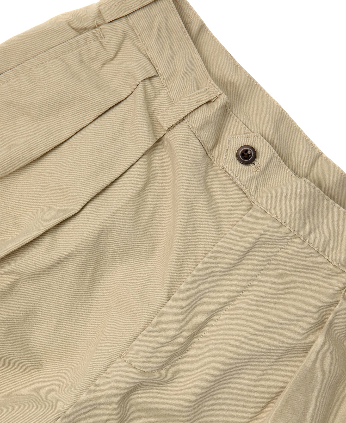 1930s IVY Style Double Pleated Chino Trousers - Khaki - Image 7