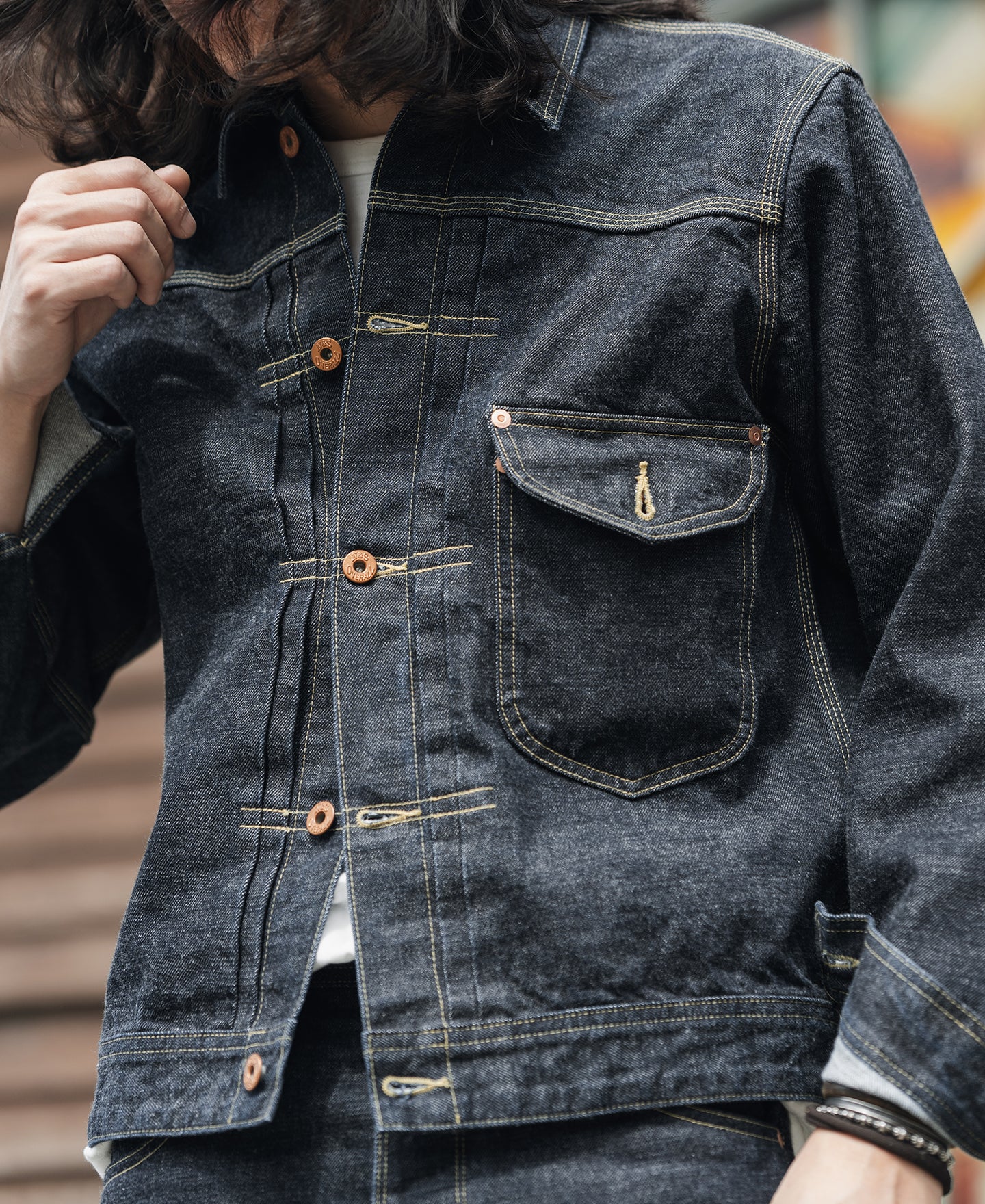 1936 Model Cowboy Selvedge Denim Jacket - Image 4