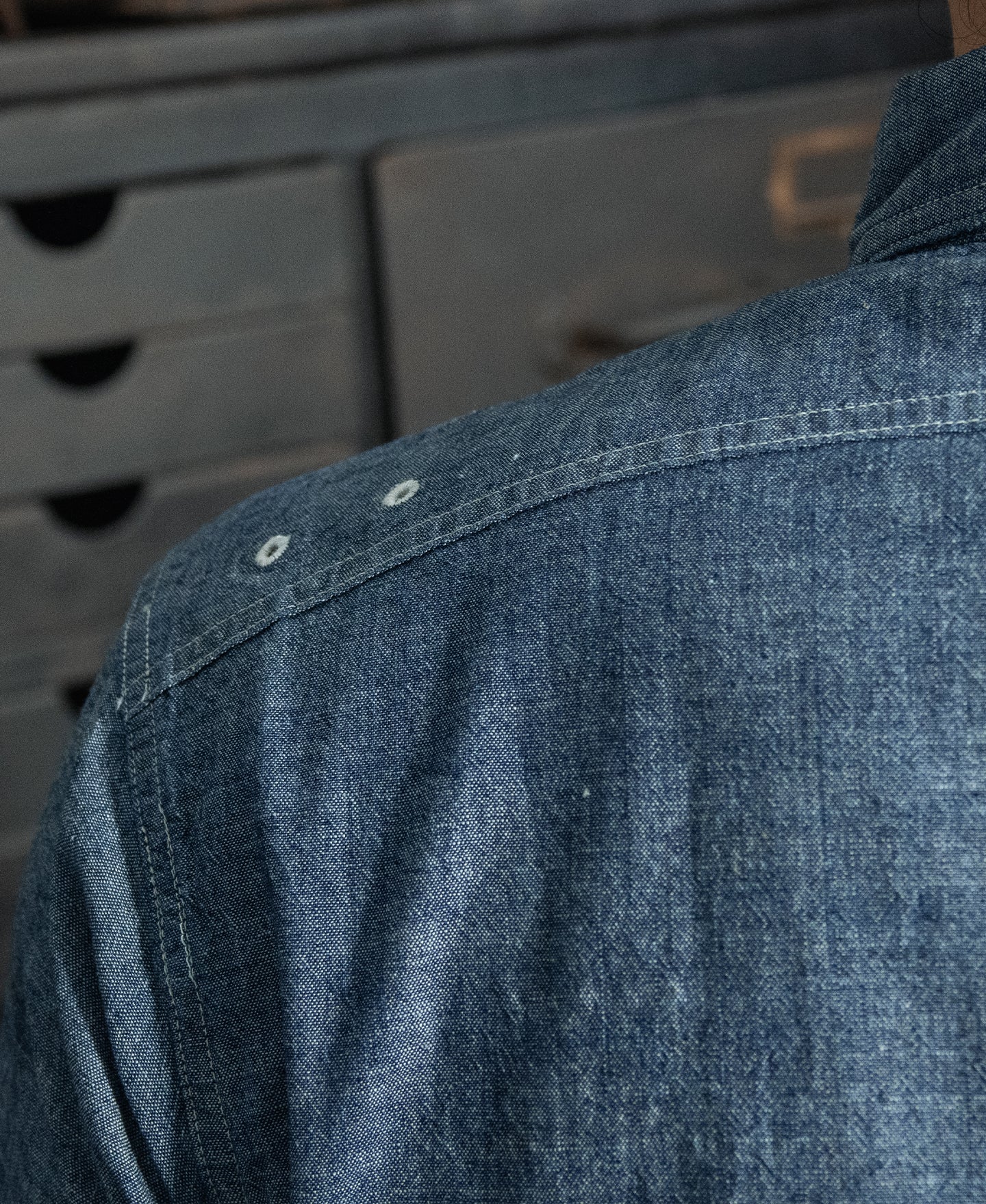 1943 Slub Cotton Chambray Work Shirt - Image 6
