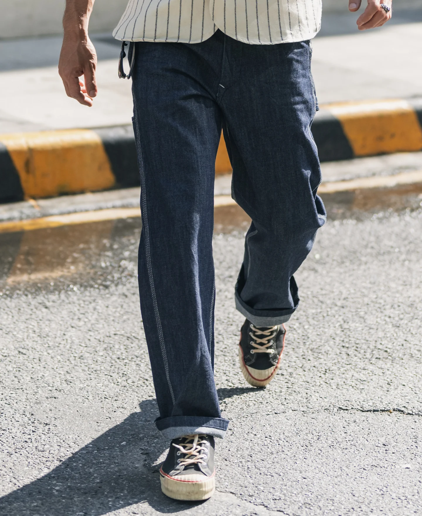 1950s Indigo Denim Painter Pants - Image 4