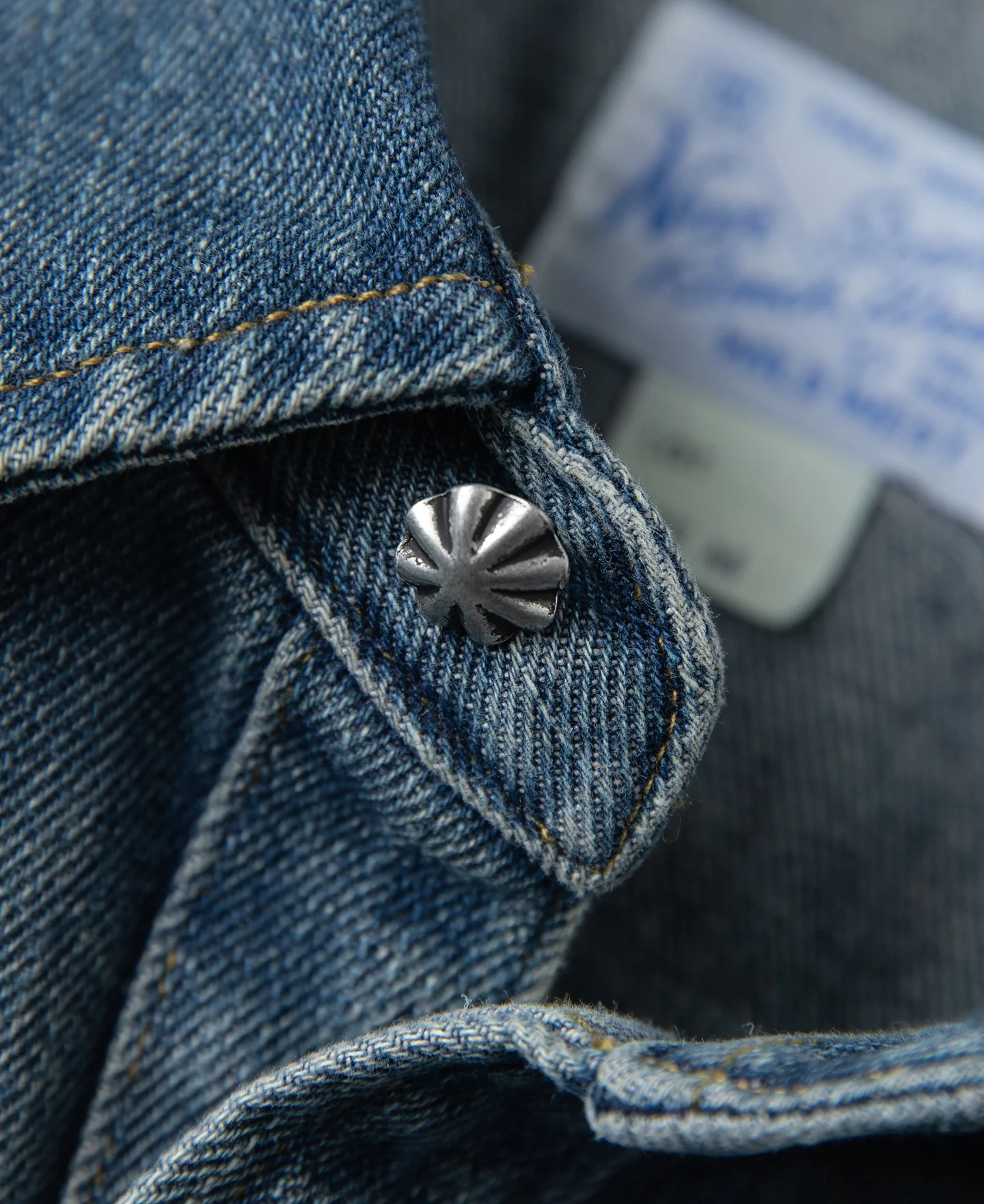 1950s Slub Denim Western Shirt - Image 11