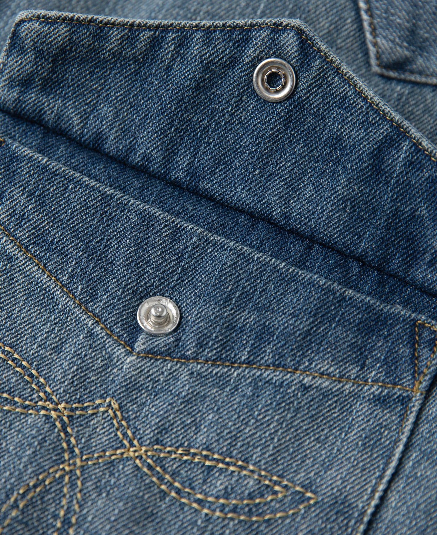 1950s Slub Denim Western Shirt - Image 13