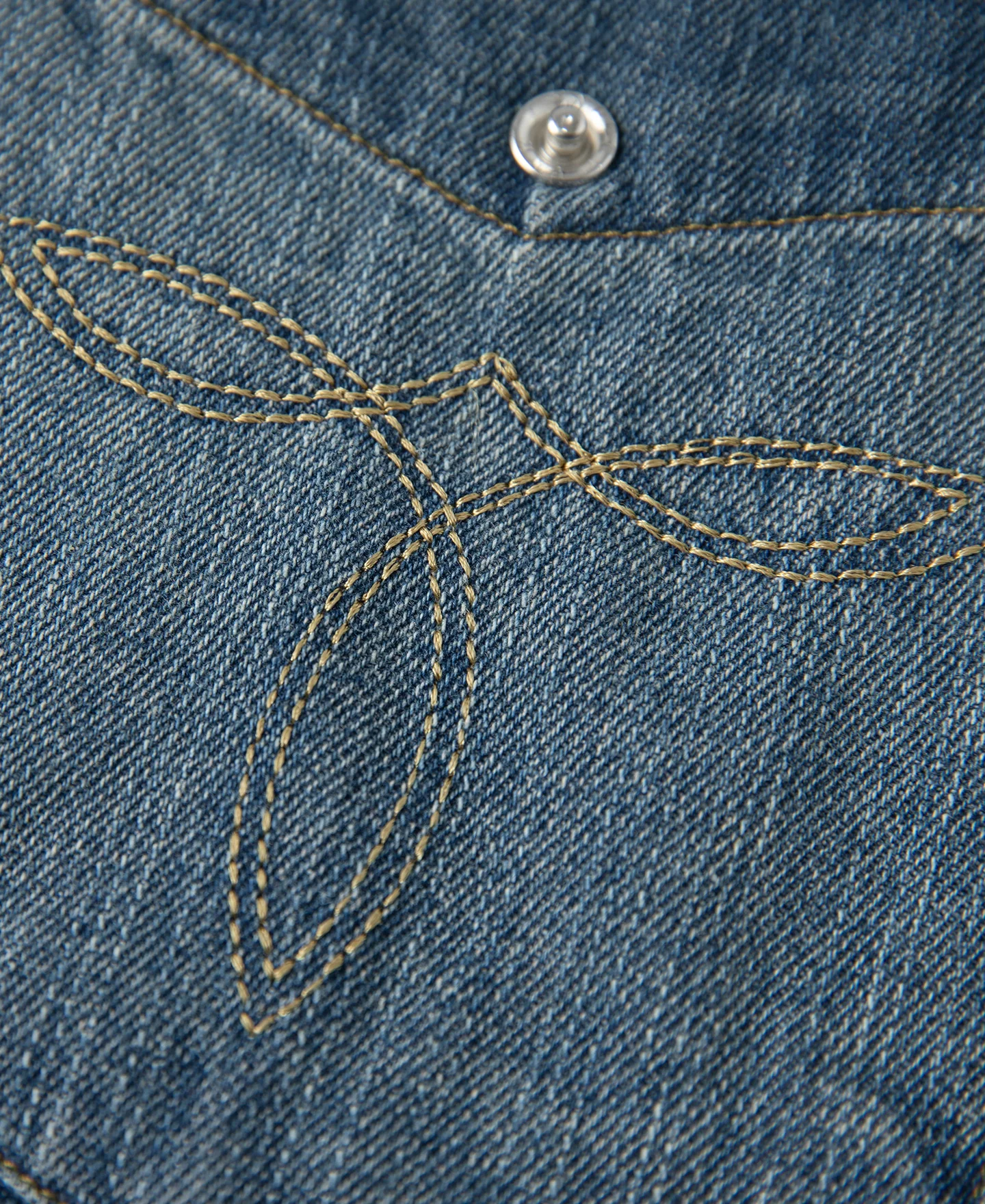 1950s Slub Denim Western Shirt - Image 14