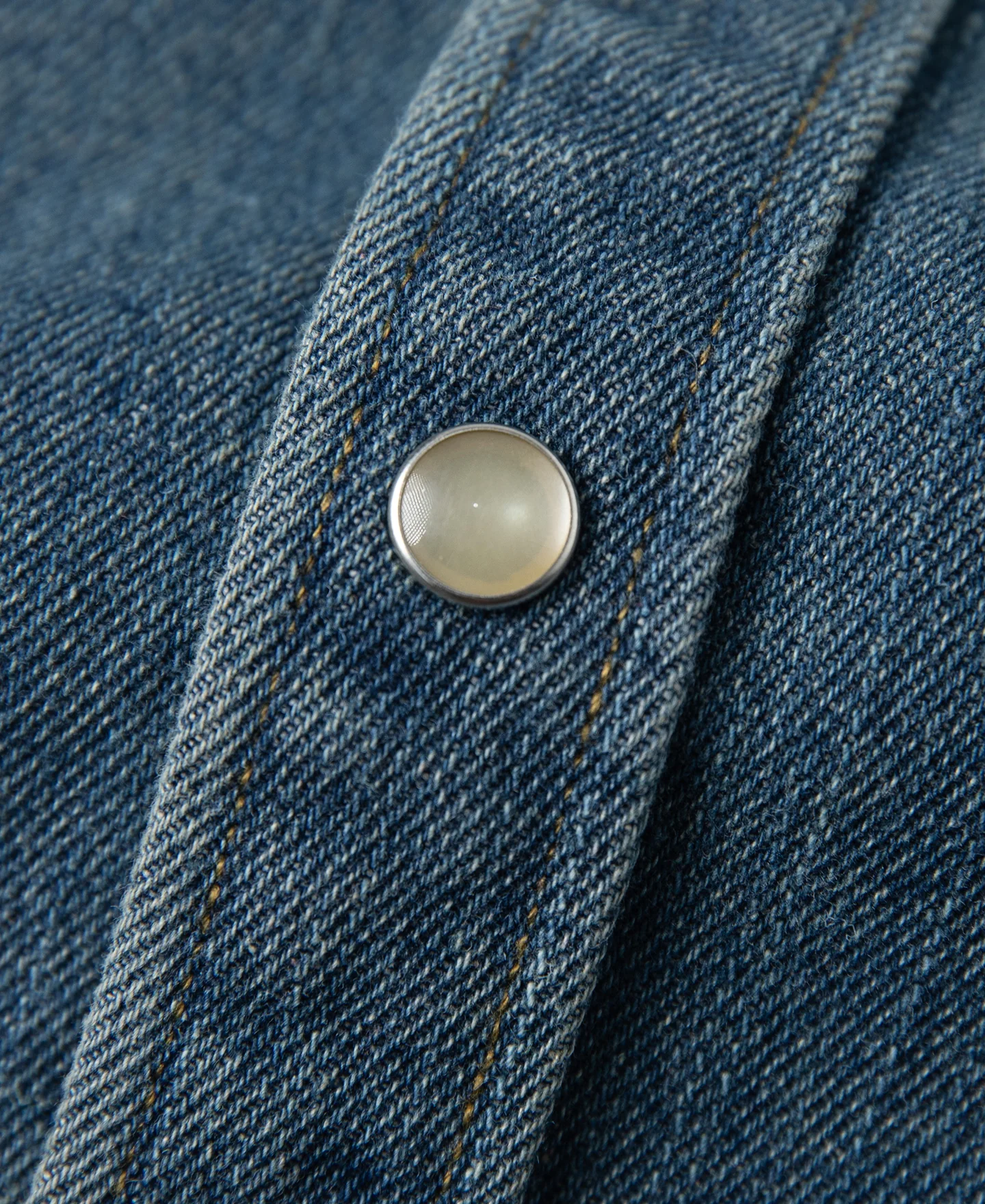 1950s Slub Denim Western Shirt - Image 15