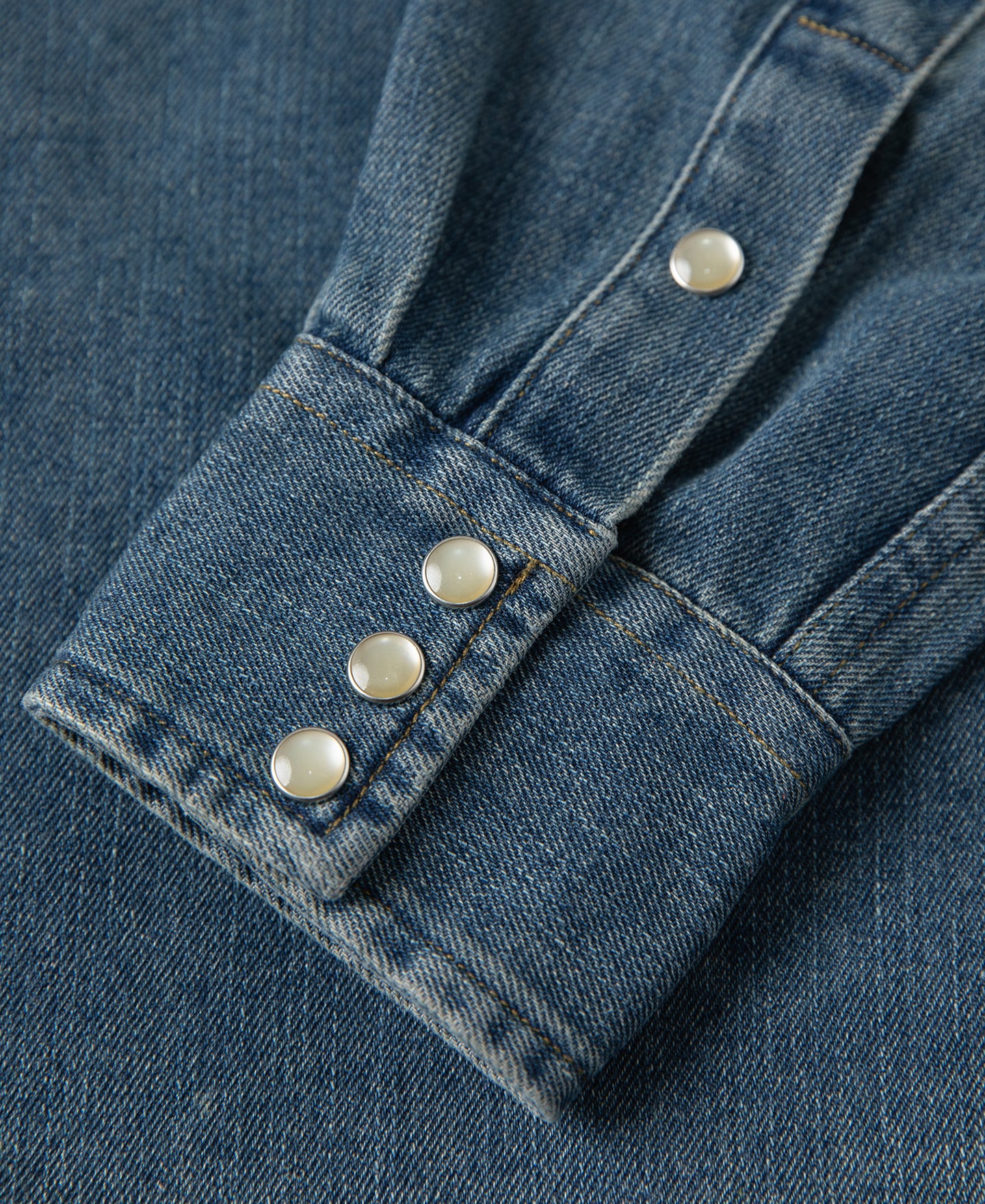 1950s Slub Denim Western Shirt - Image 16