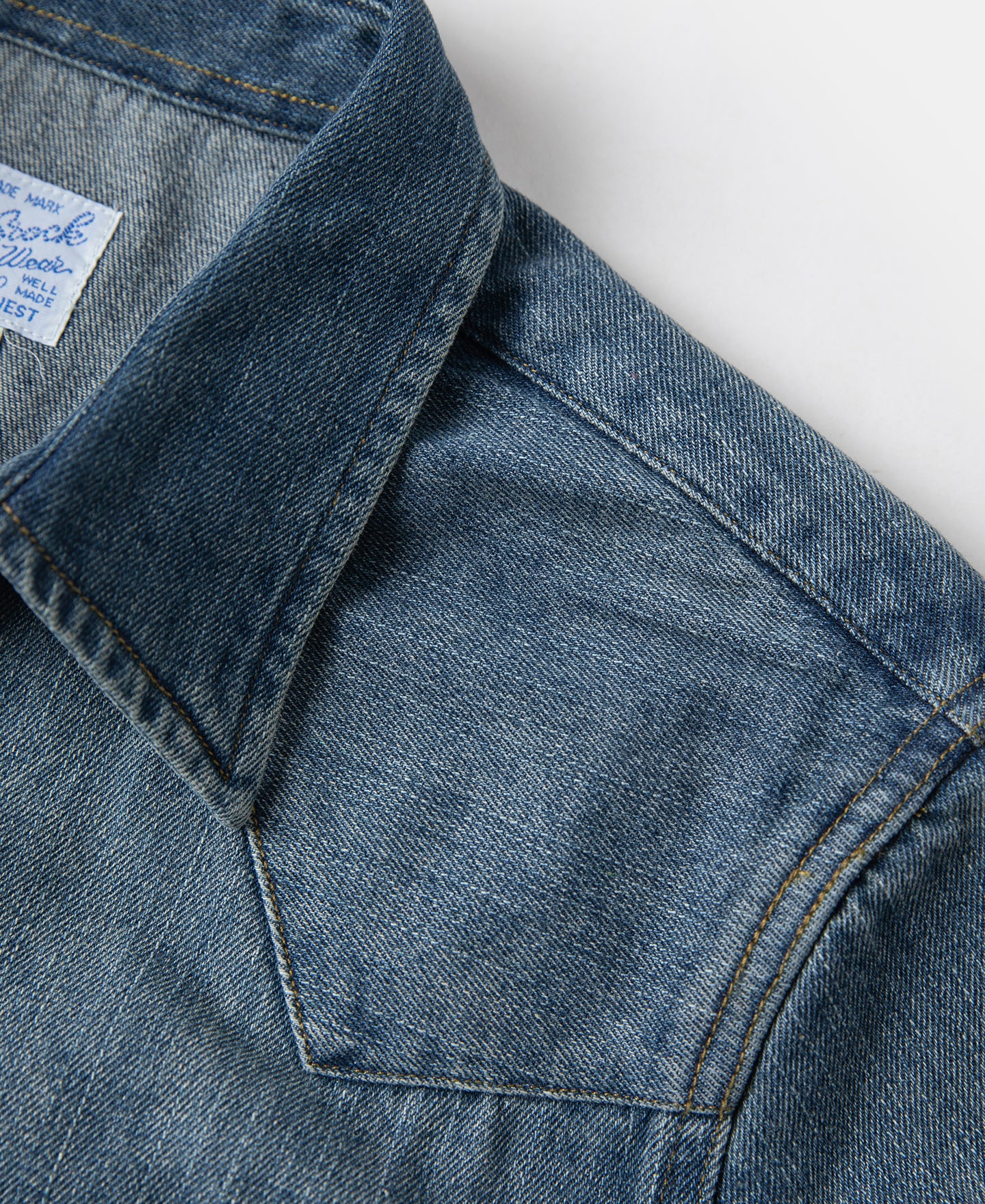 1950s Slub Denim Western Shirt - Image 9