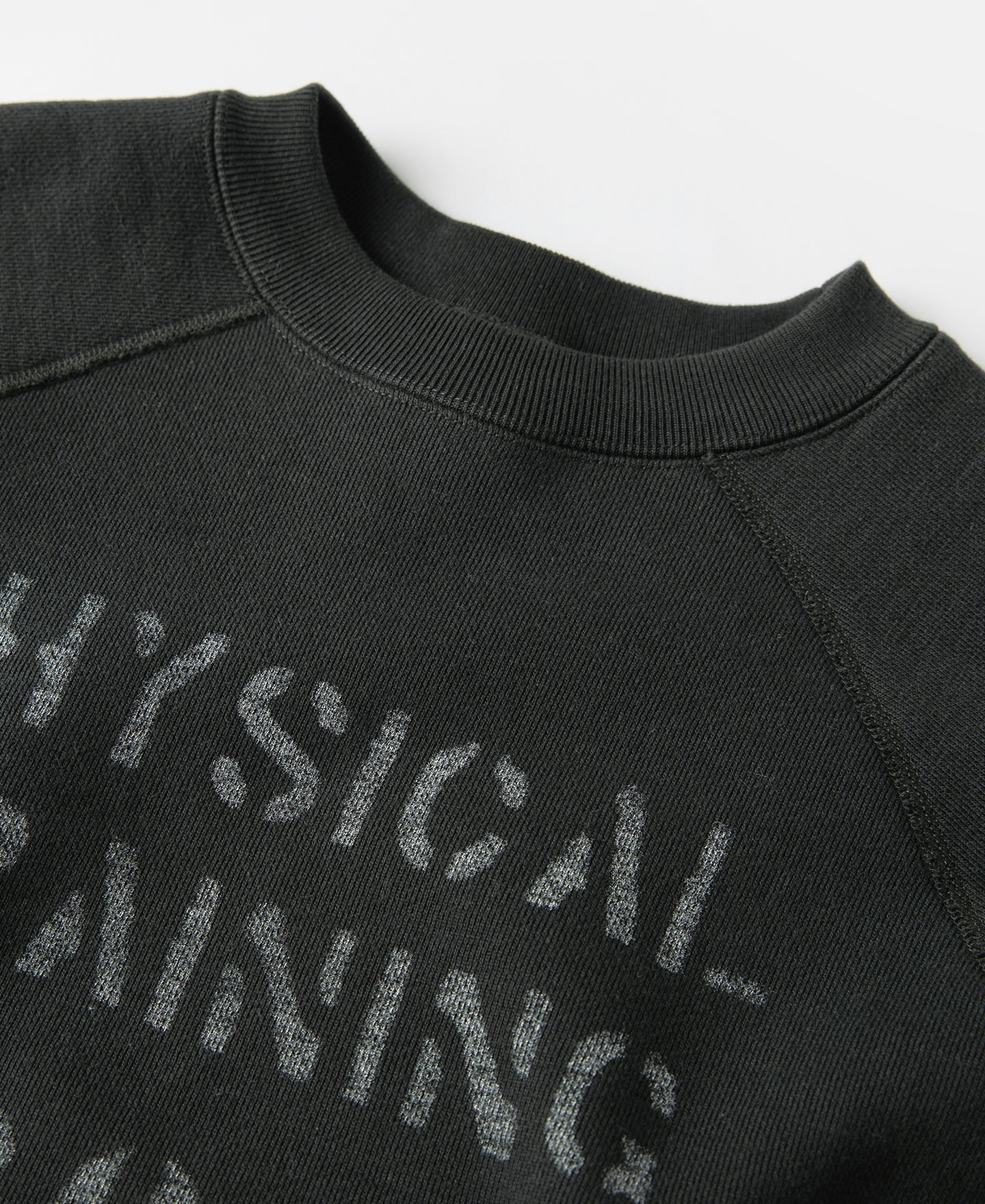 1950s Sports Training Raglan Sleeve Sweater - Vintage Black - Image 7
