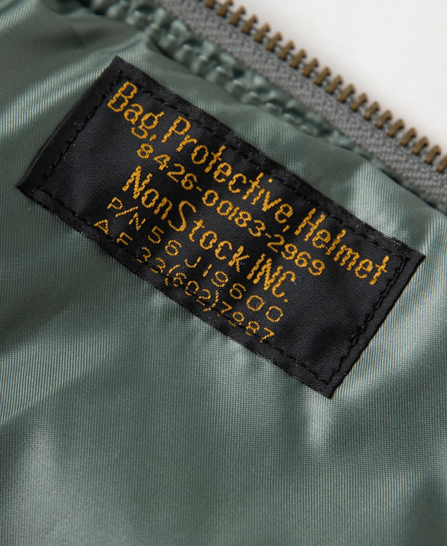 1950s USAF Helmet Bag - Sage Green - Image 7