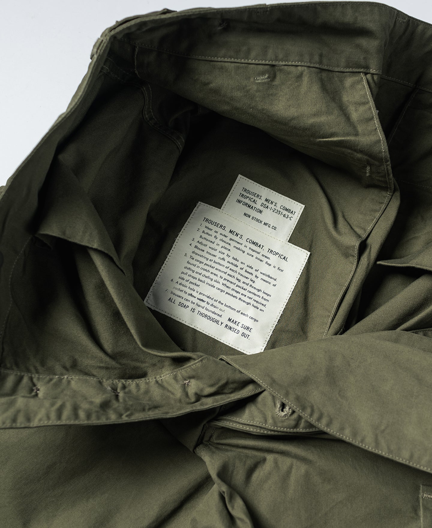 1963 1st Model Tropical Jungle Fatigue Pants - Image 6