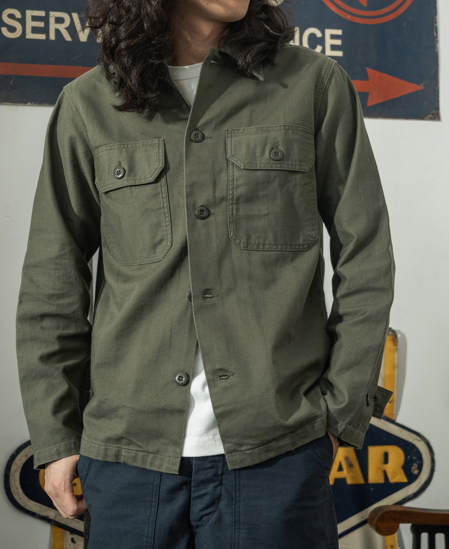 1963 US Army OG-107 Fatigue Utility Shirt - Image 4