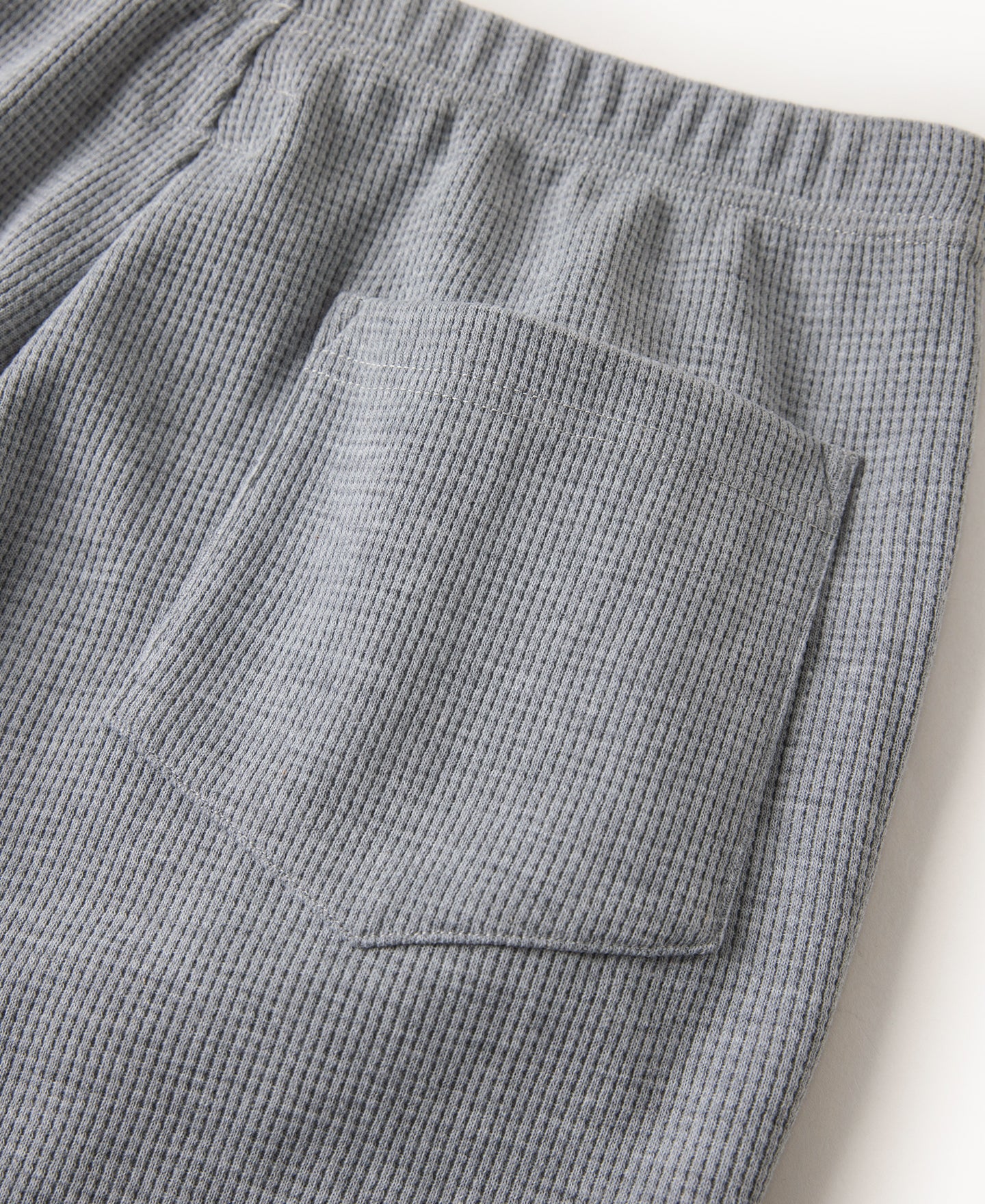 1970s Heavyweight Waffle Knit Jogger Pants - Gray - Image 12