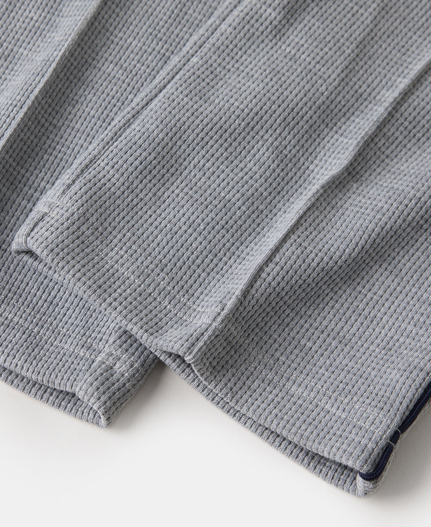 1970s Heavyweight Waffle Knit Jogger Pants - Gray - Image 13