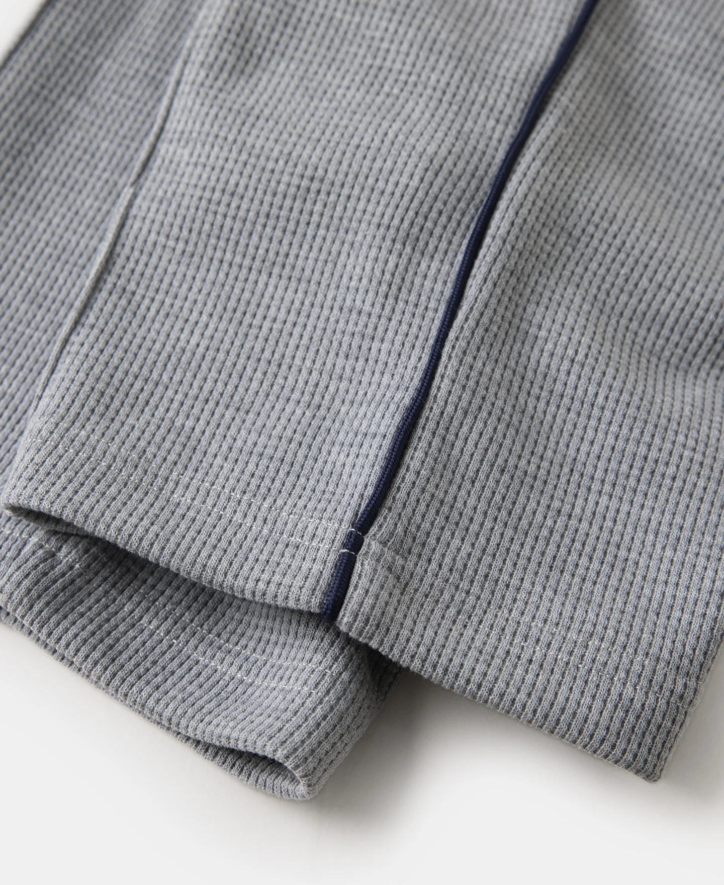 1970s Heavyweight Waffle Knit Jogger Pants - Gray - Image 14