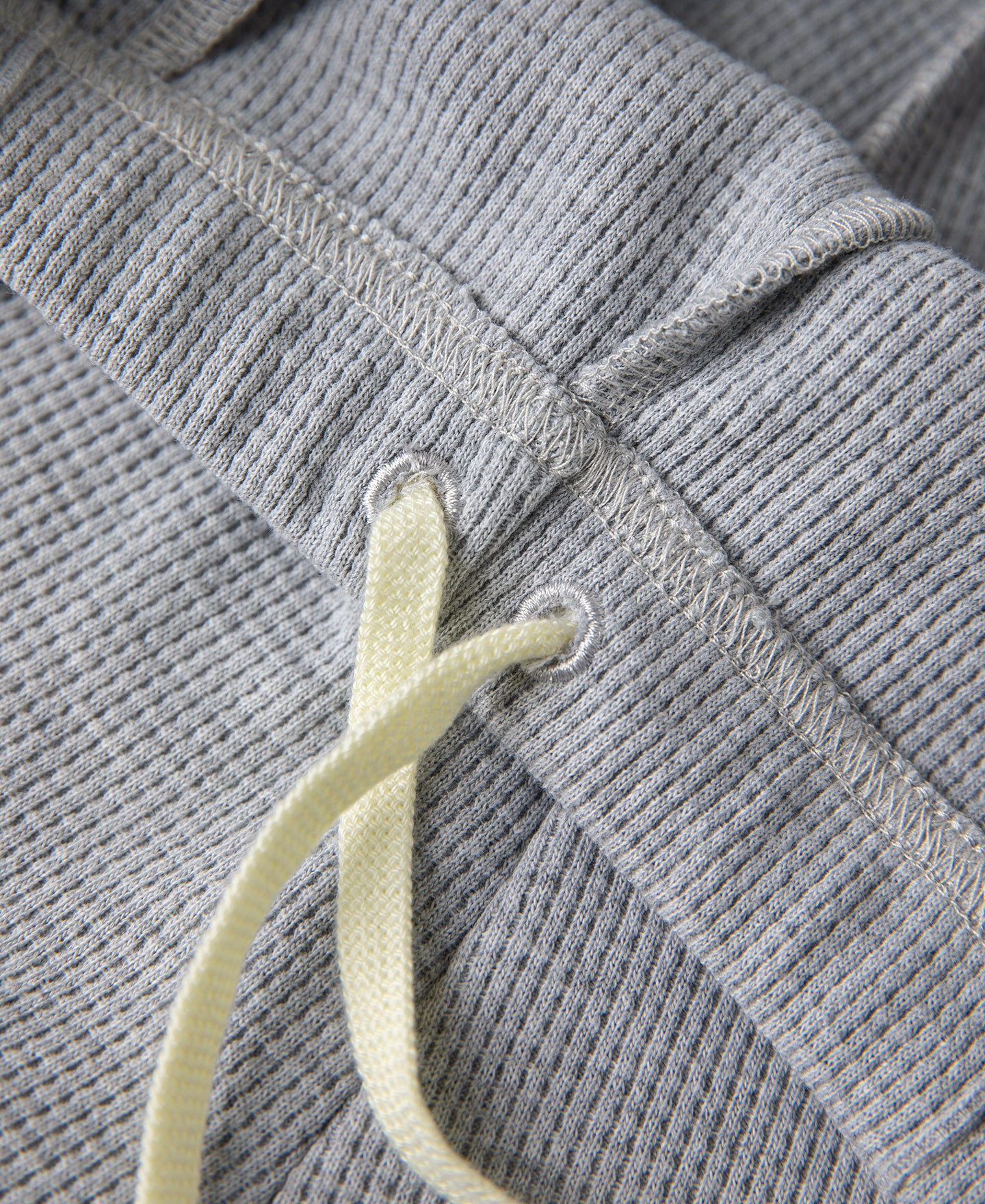 1970s Heavyweight Waffle Knit Jogger Pants - Gray - Image 7