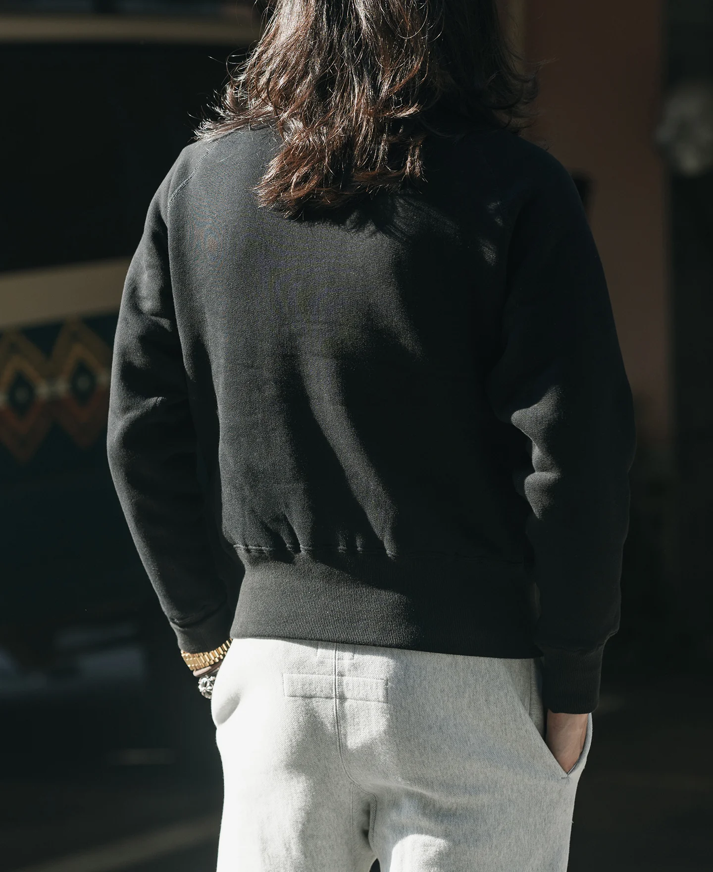 1980s Marine Bulldog Raglan Sweatshirt - Black - Image 5