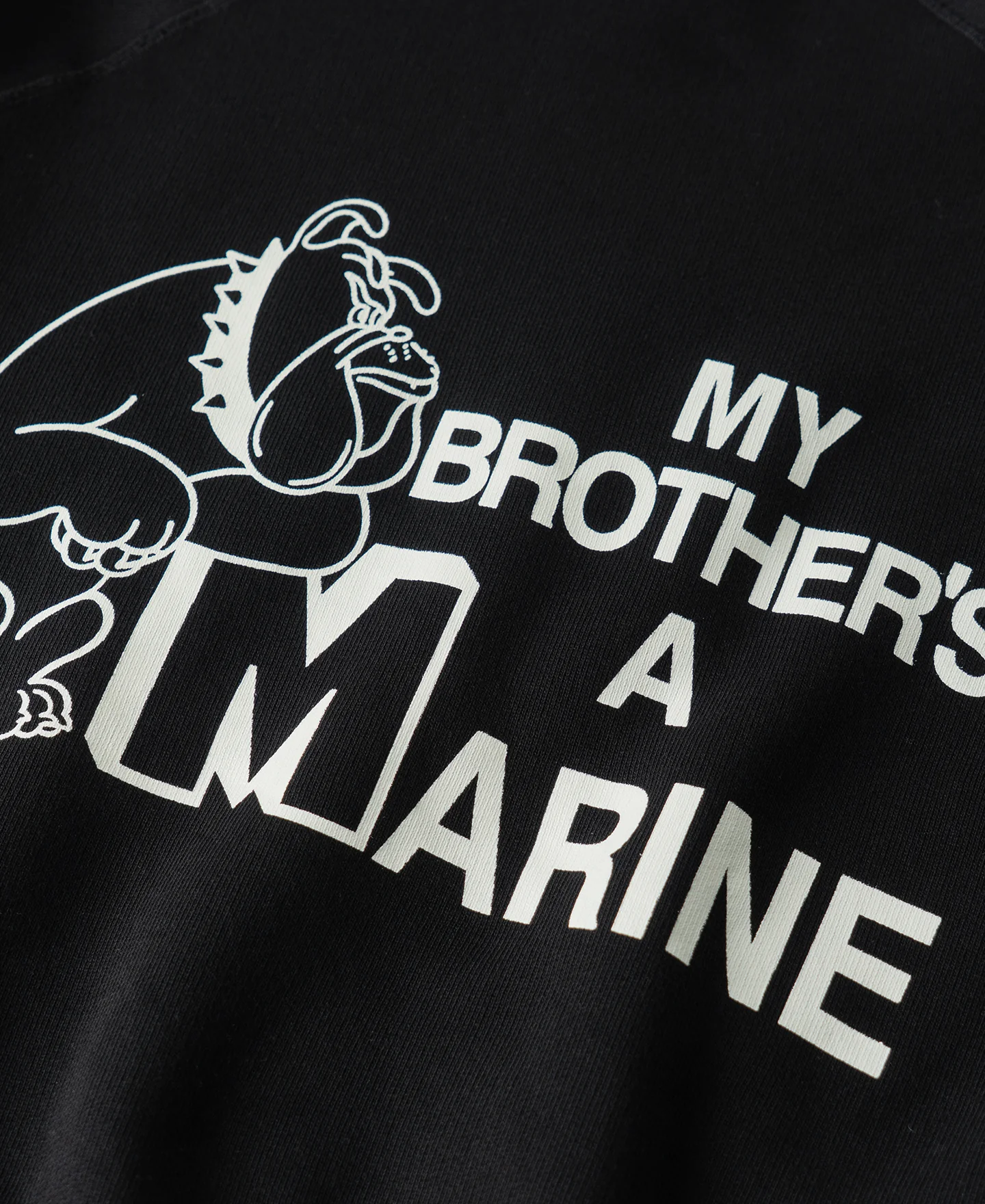 1980s Marine Bulldog Raglan Sweatshirt - Black - Image 9