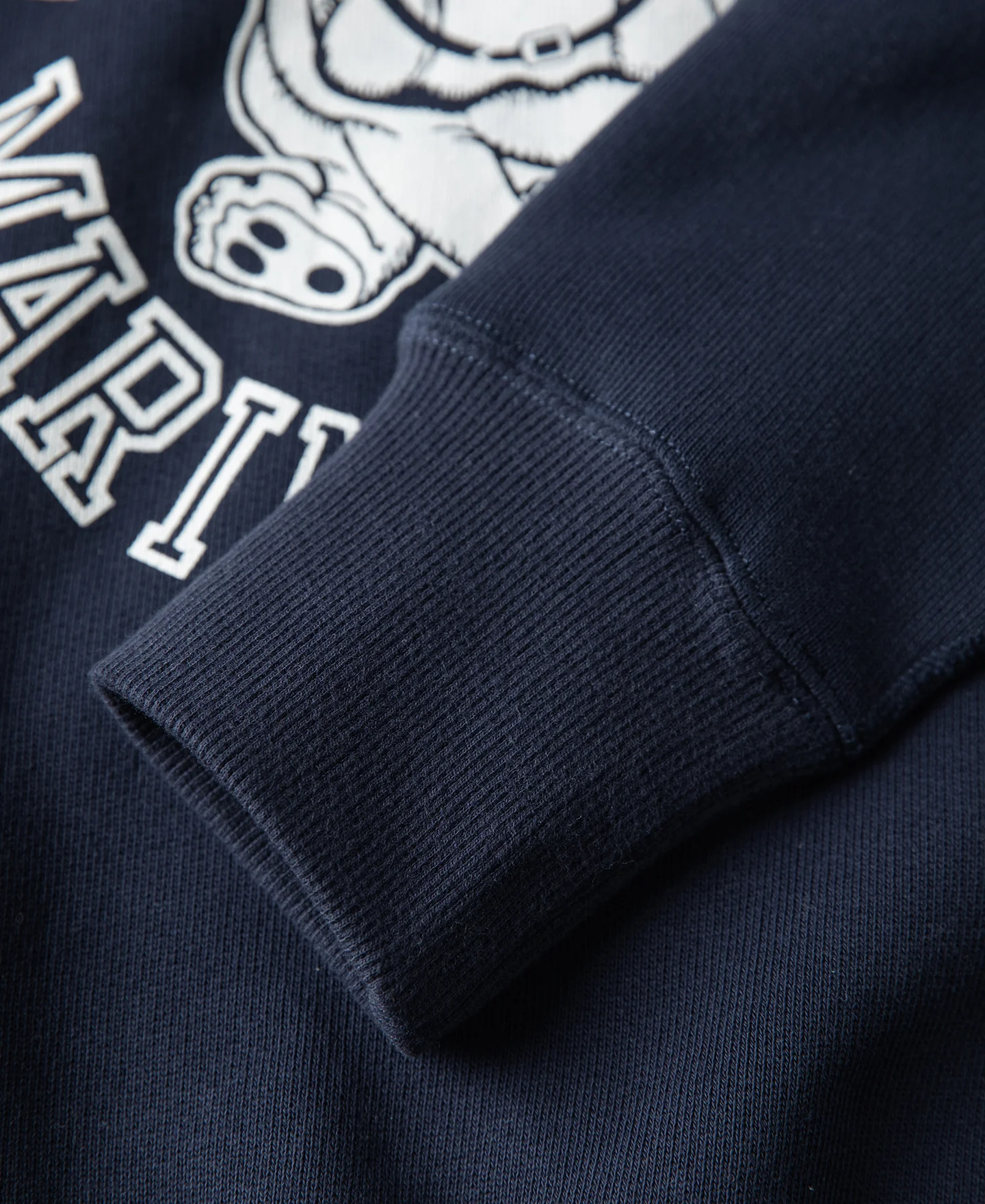 1980s Marine Devil Dog Raglan Sweatshirt - Navy - Image 11