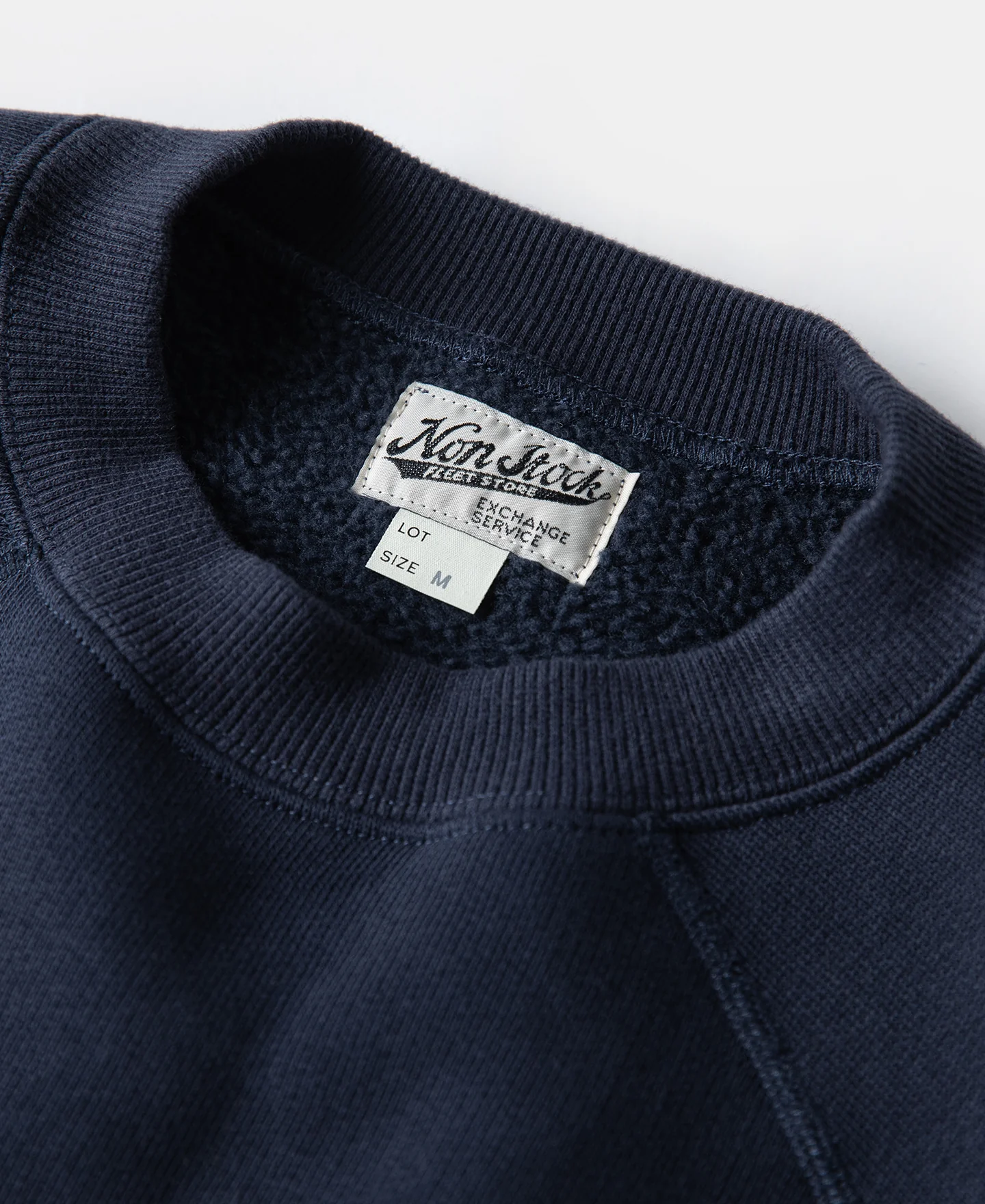 1980s Marine Devil Dog Raglan Sweatshirt - Navy - Image 7