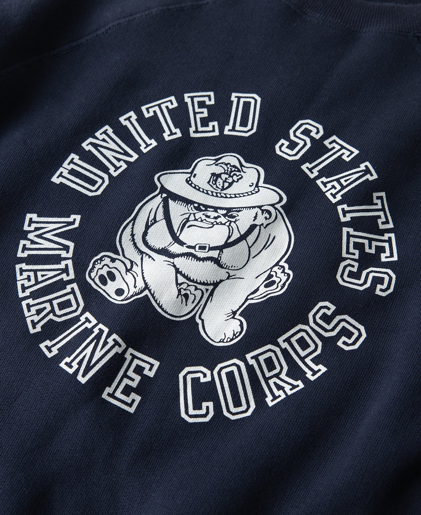 1980s Marine Devil Dog Raglan Sweatshirt - Navy - Image 9